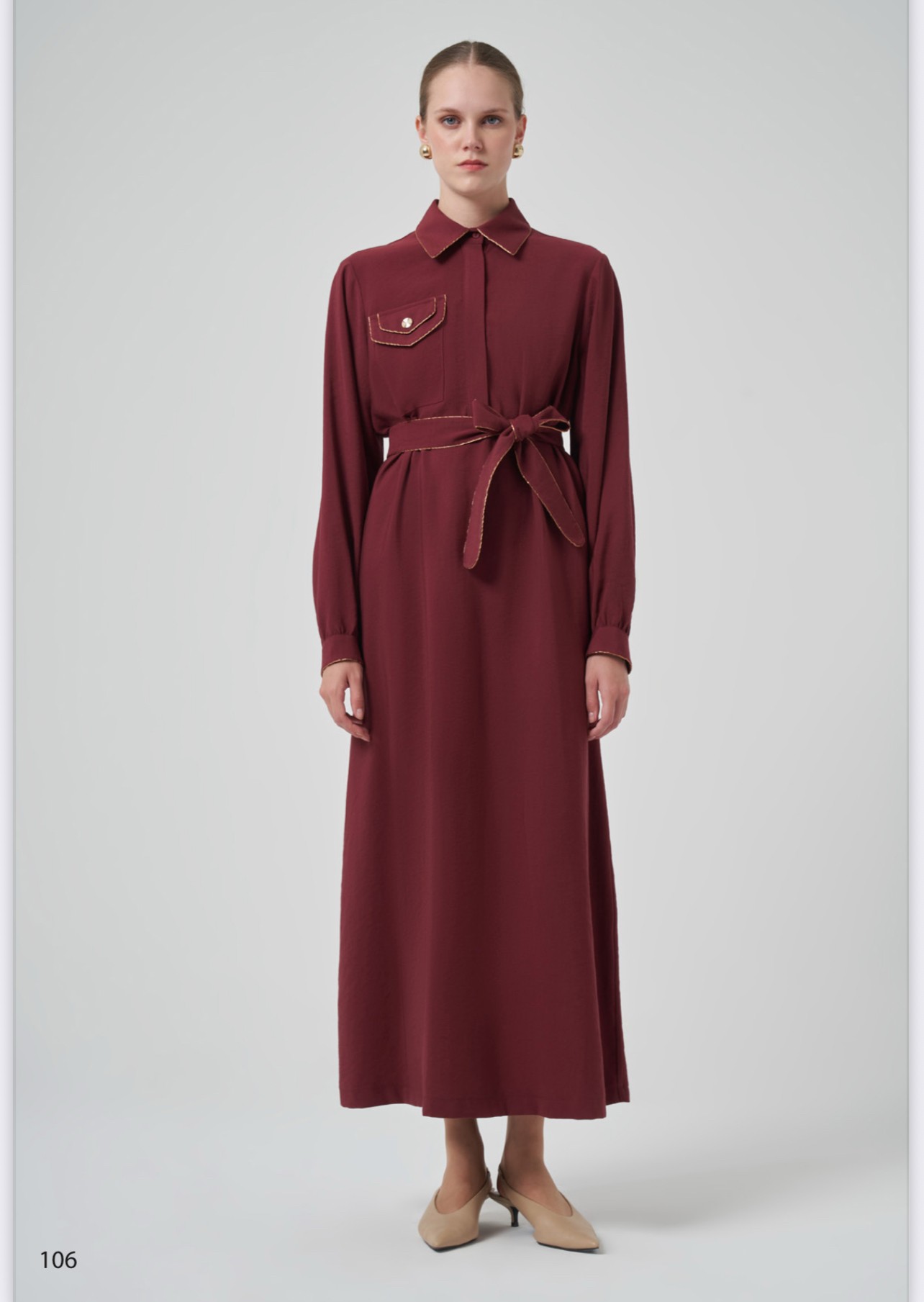 HAZAN ELBİSE NUSS - BORDO