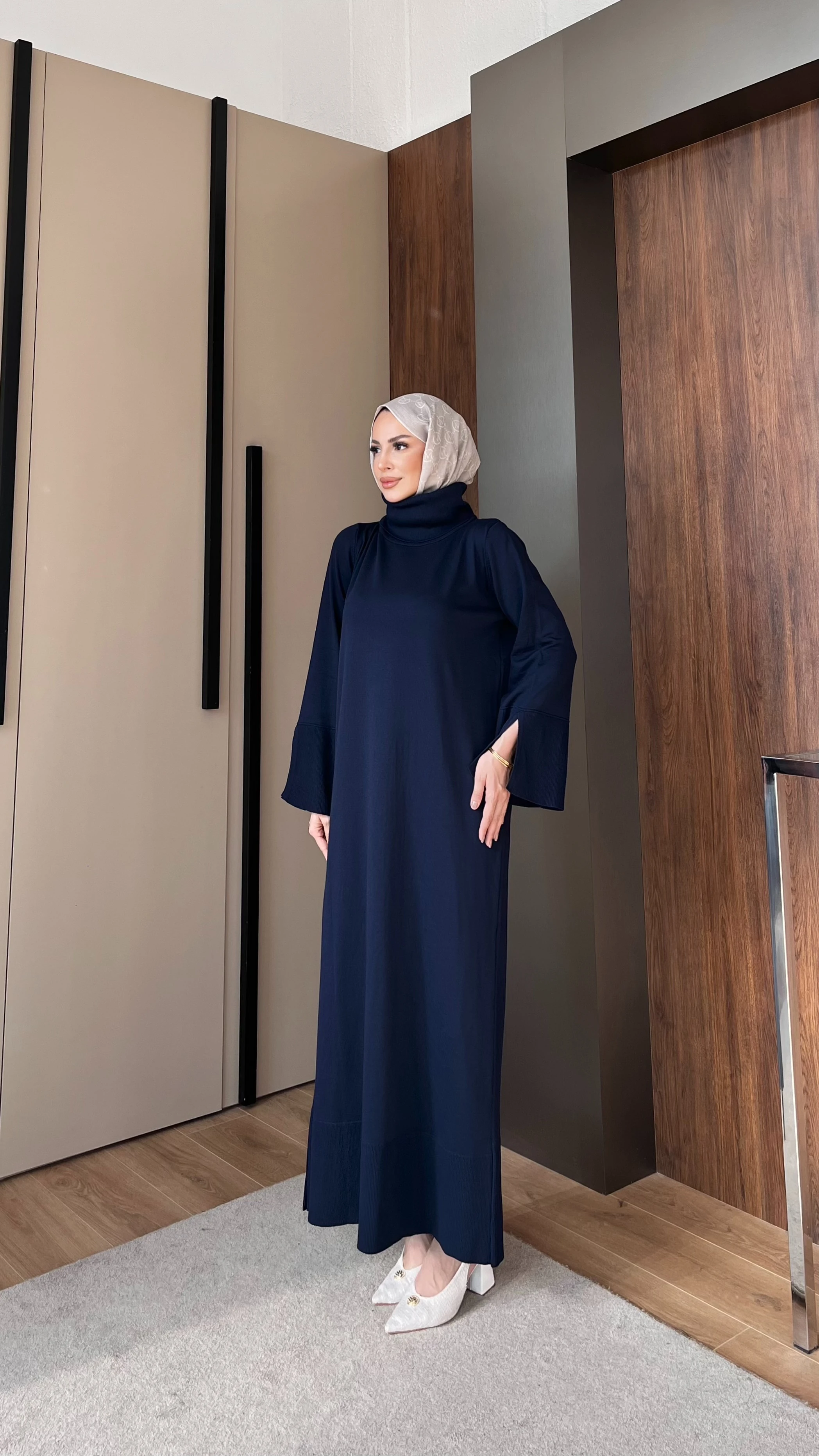 Degaje Yaka Merserize Elbise