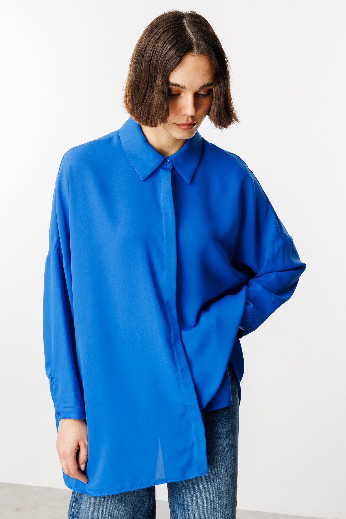 Oversize Gömlek Saks