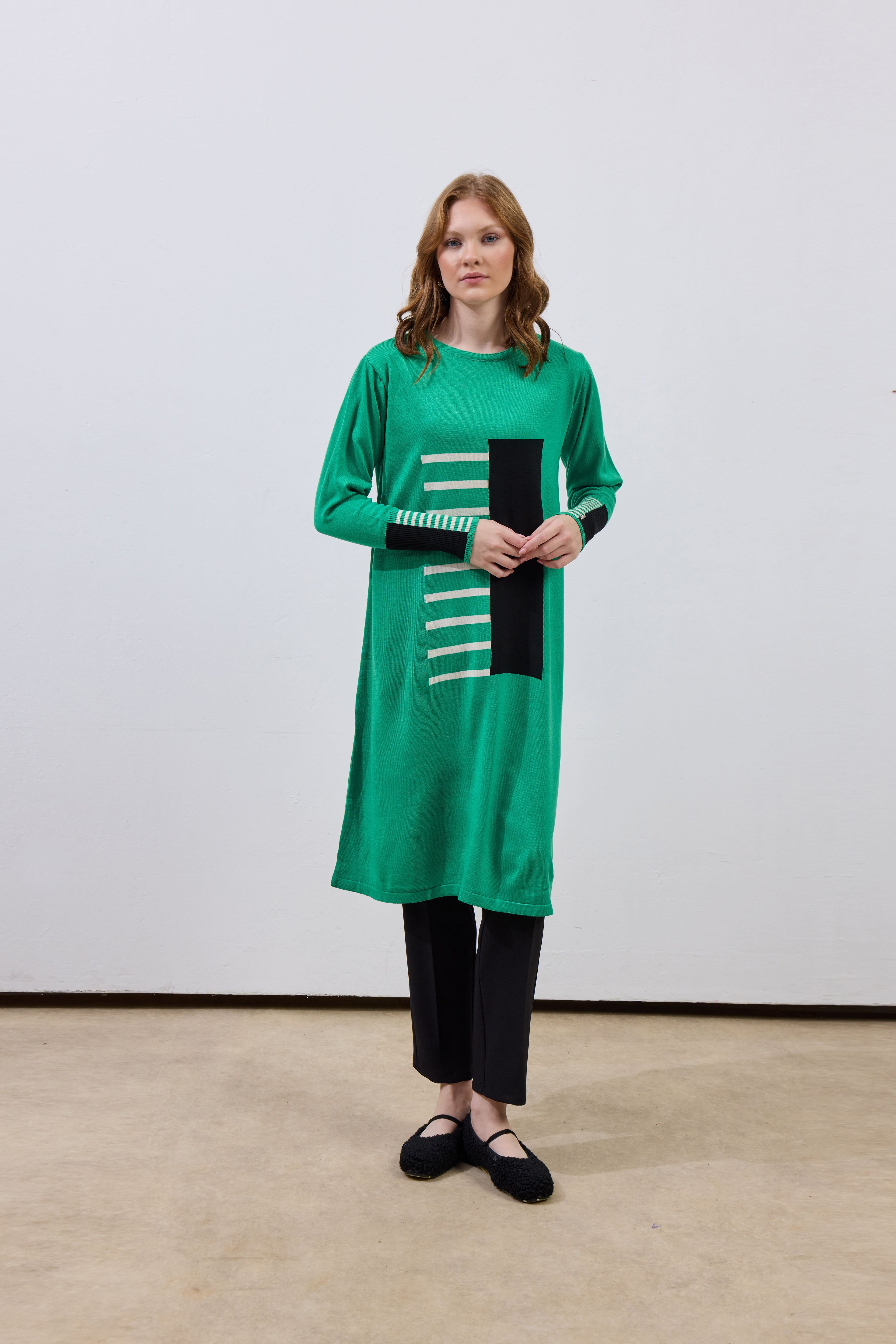 Desenli Merserize Tunik Benetton