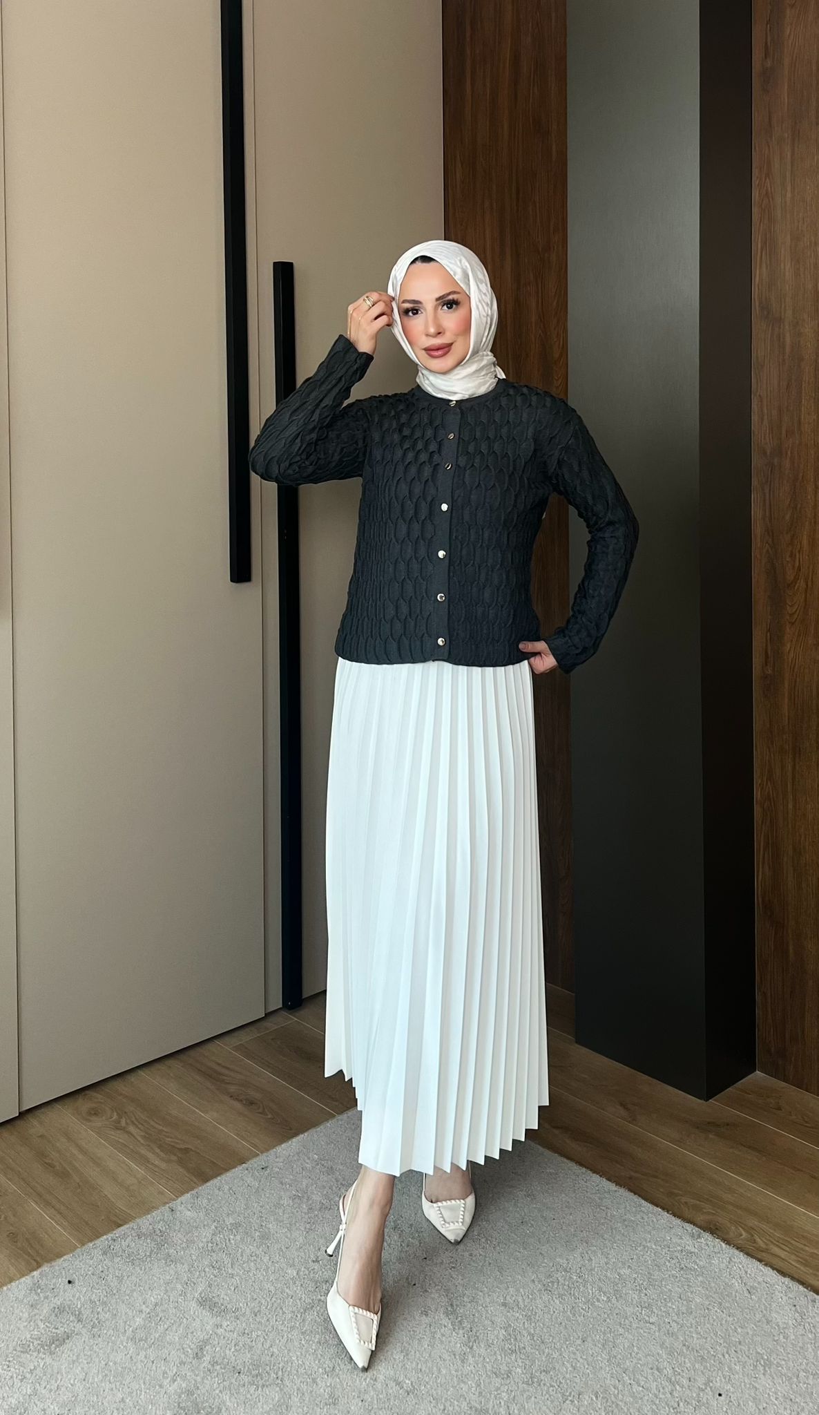 Bisiklet Yaka Hırka - ANTRASİT