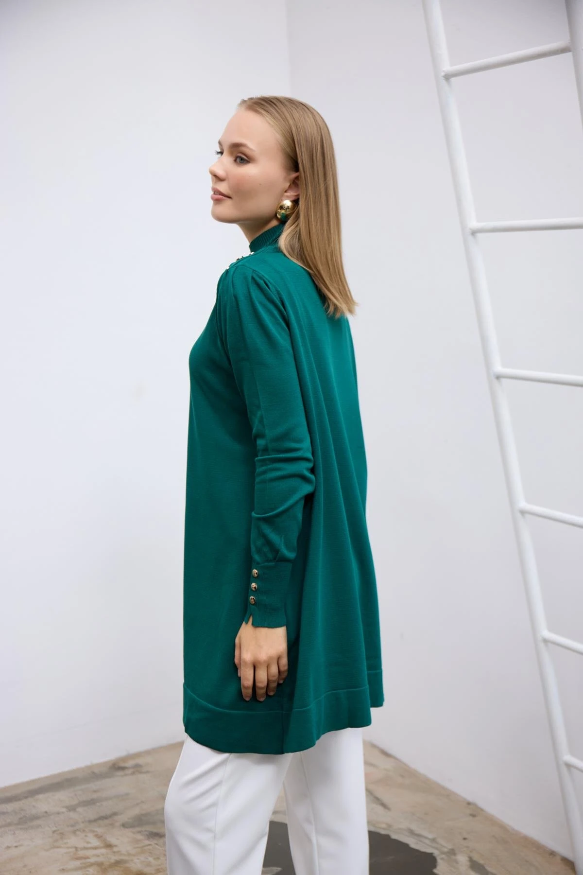 Candy Merserize Tunik Zümrüt Yeşili