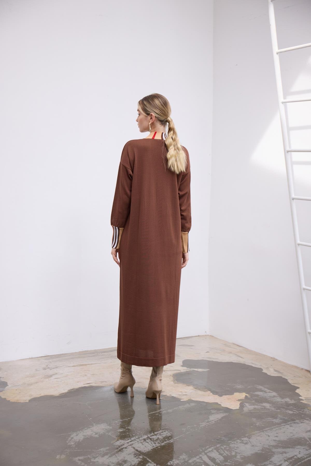 Burbery Elbise-Kahverengi