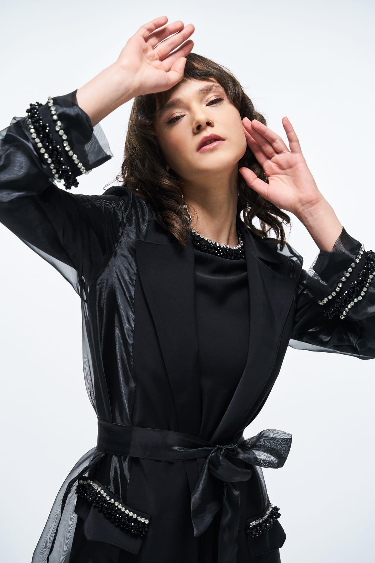 Organze Abaya Siyah