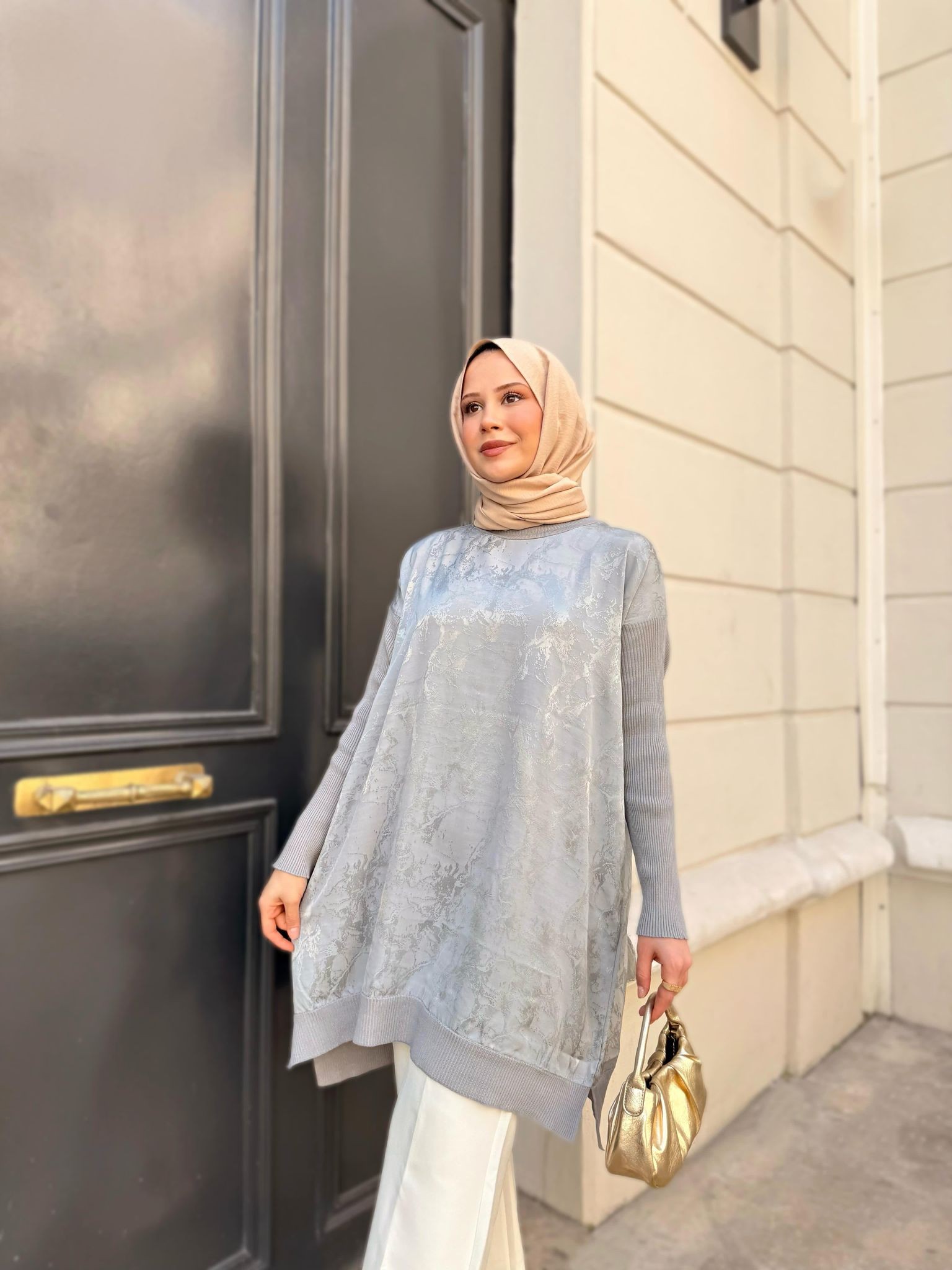 Şimşek Tunik Gri