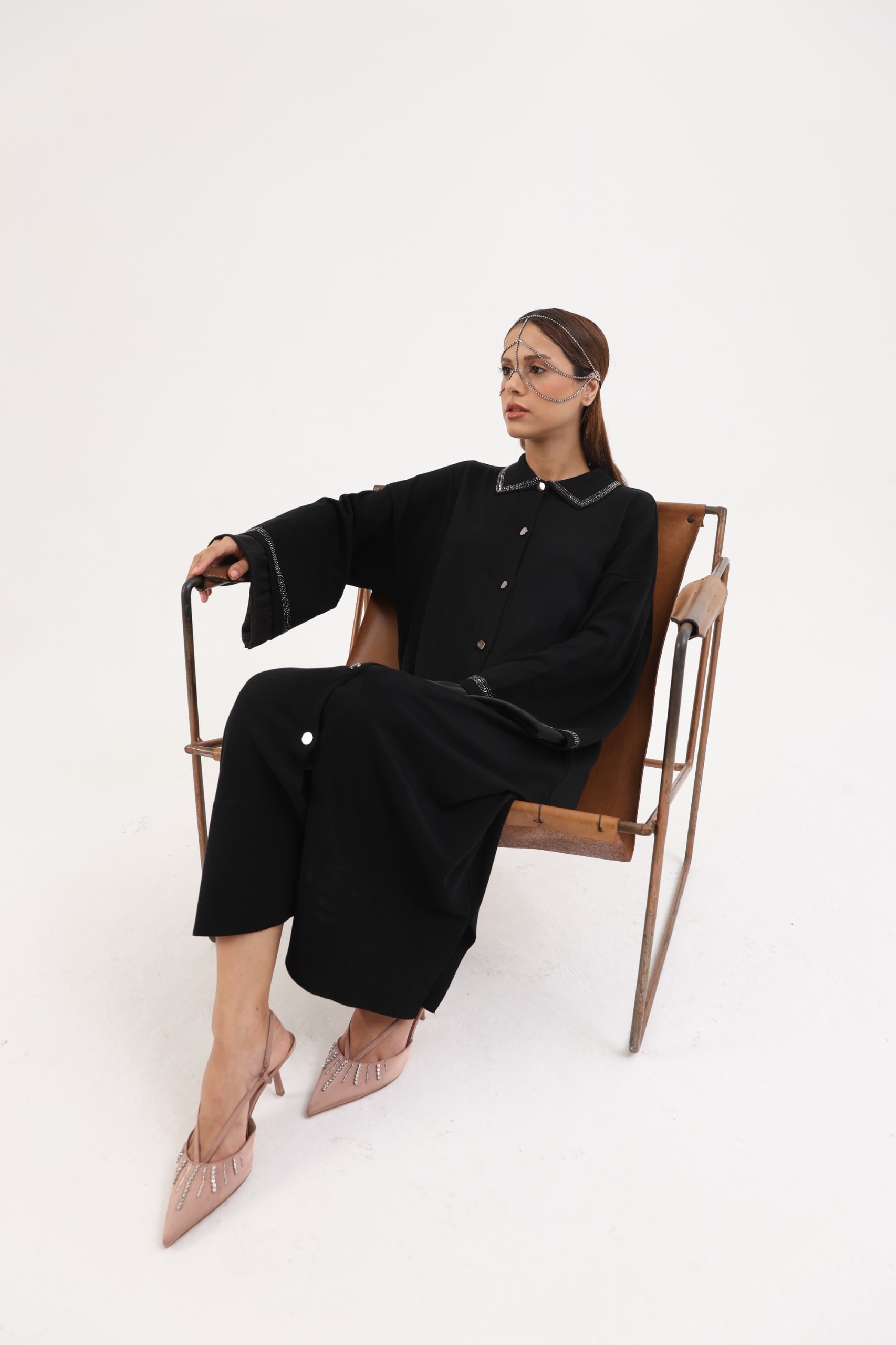 Tül Detaylı Merserize Hırka