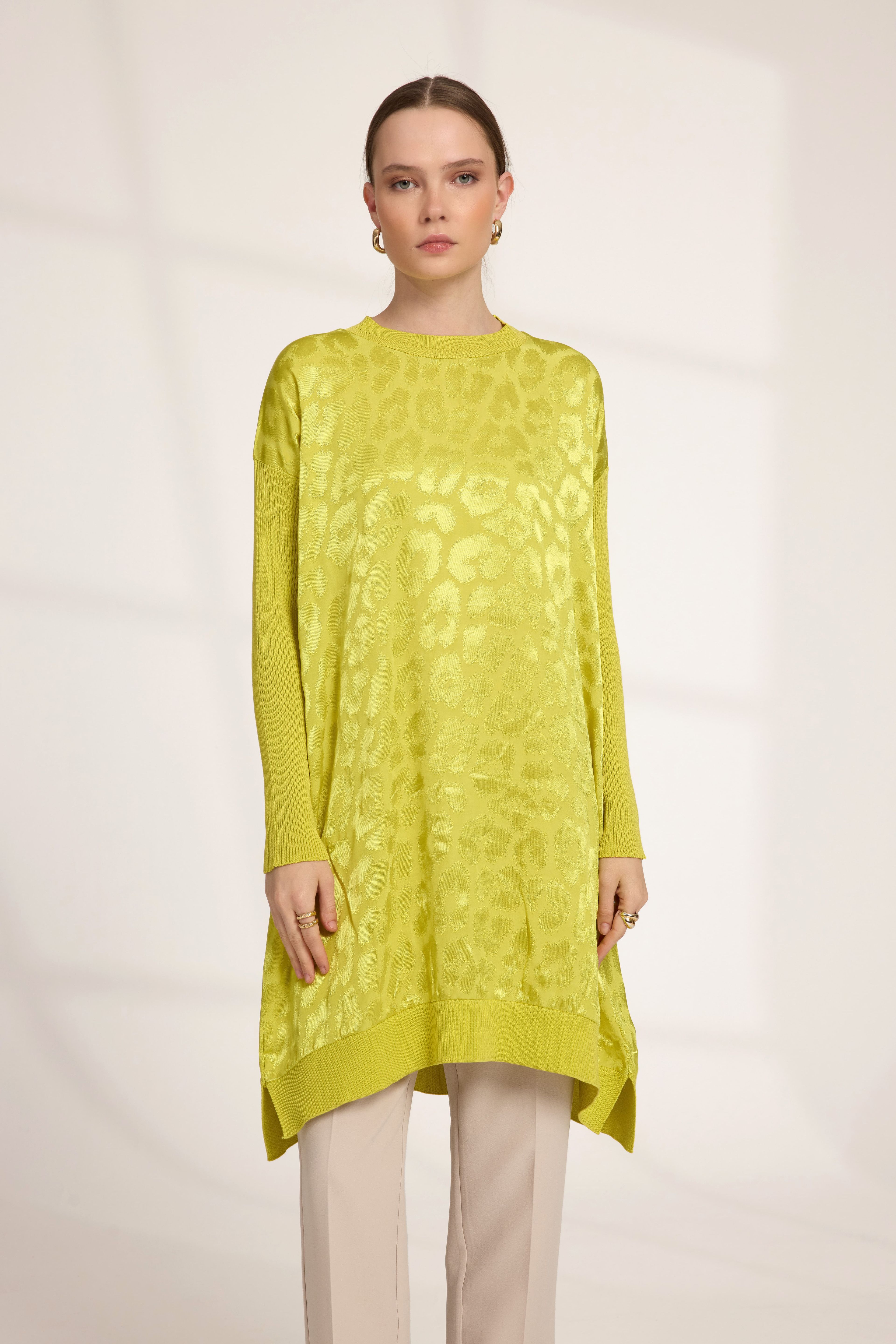 Leopar Tunik Yağ Yeşil