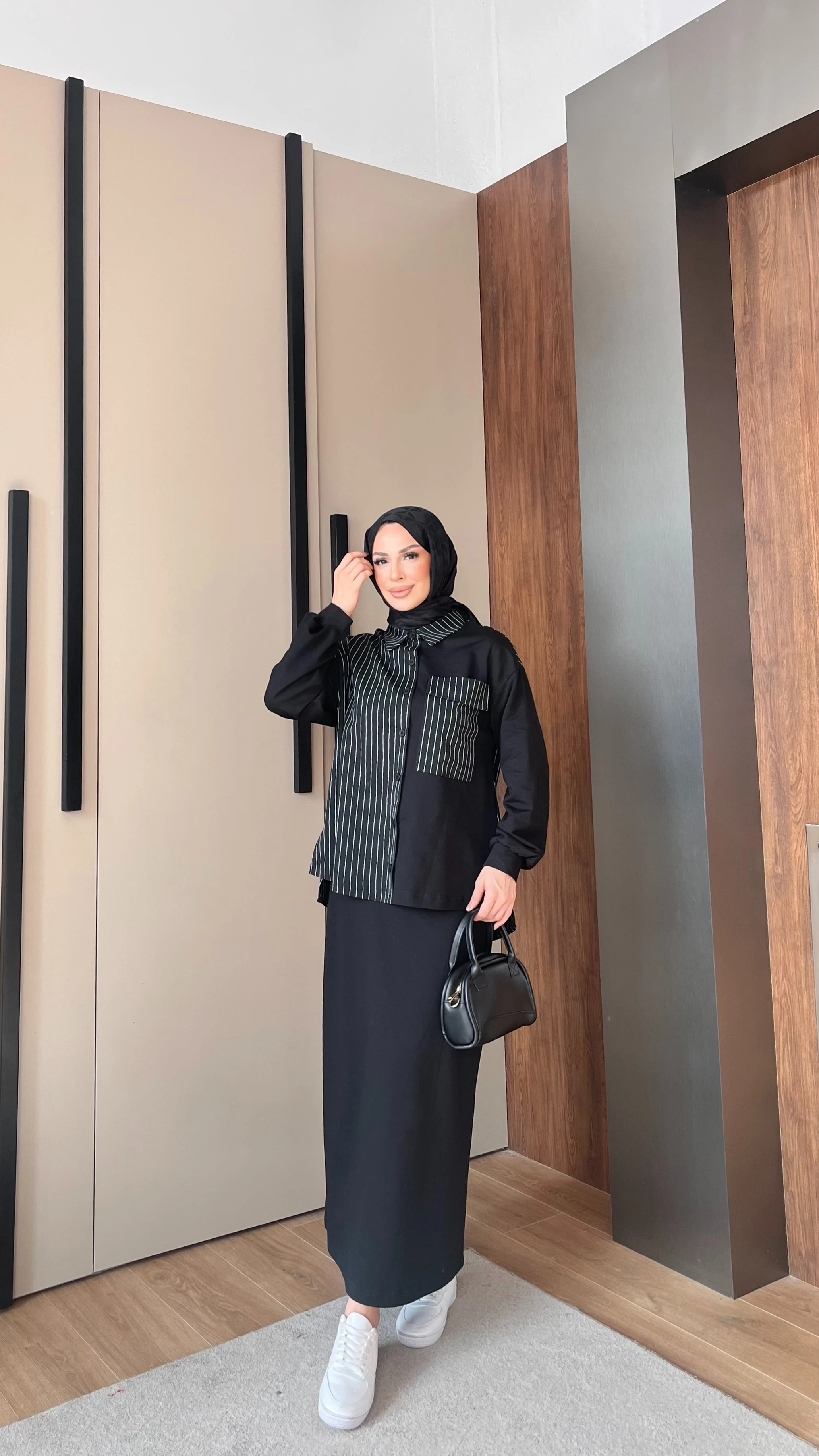 Gömlekli Etekli TAKIM - SİYAH