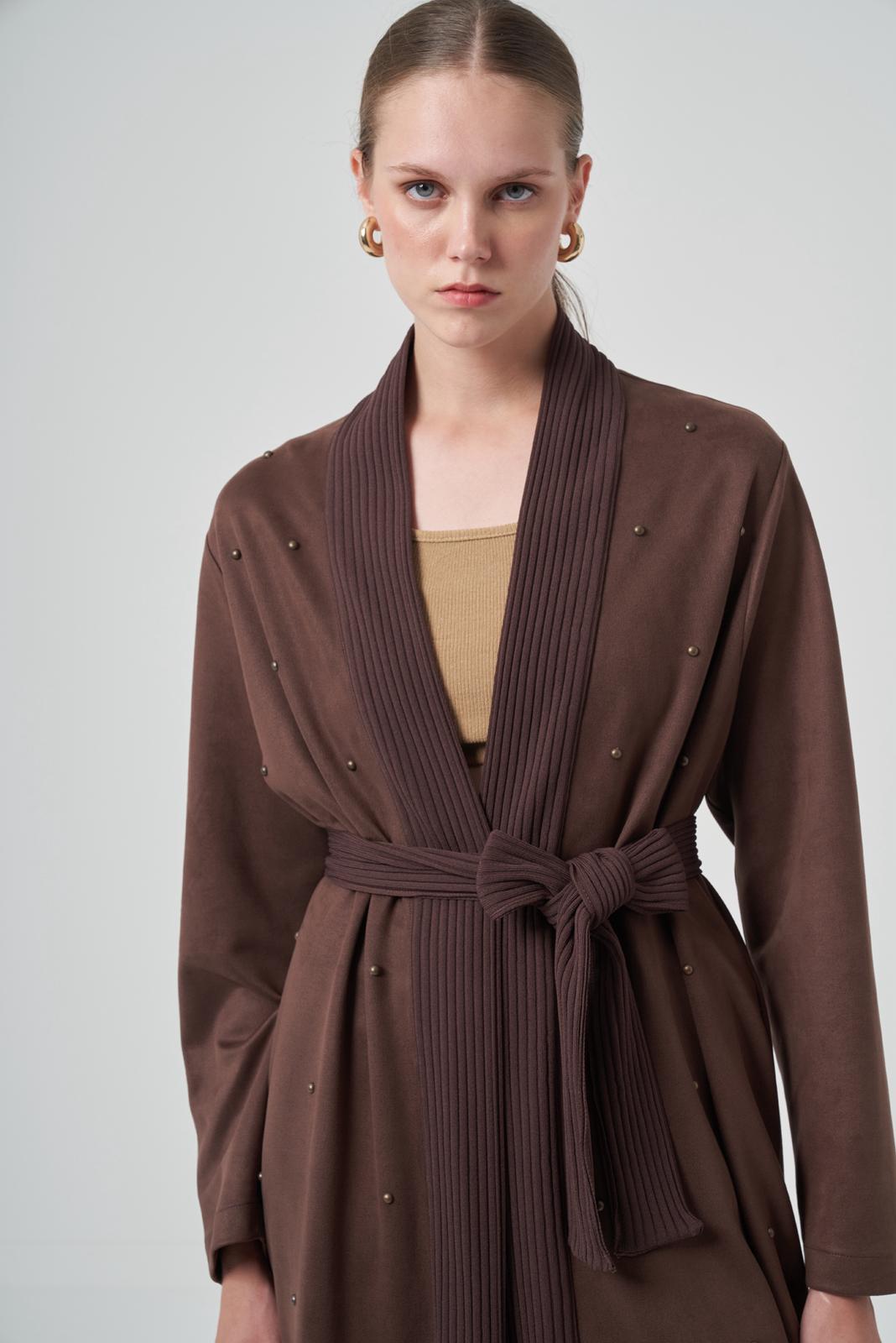 Nuss 6001 Süet Kap  - Kahverengi