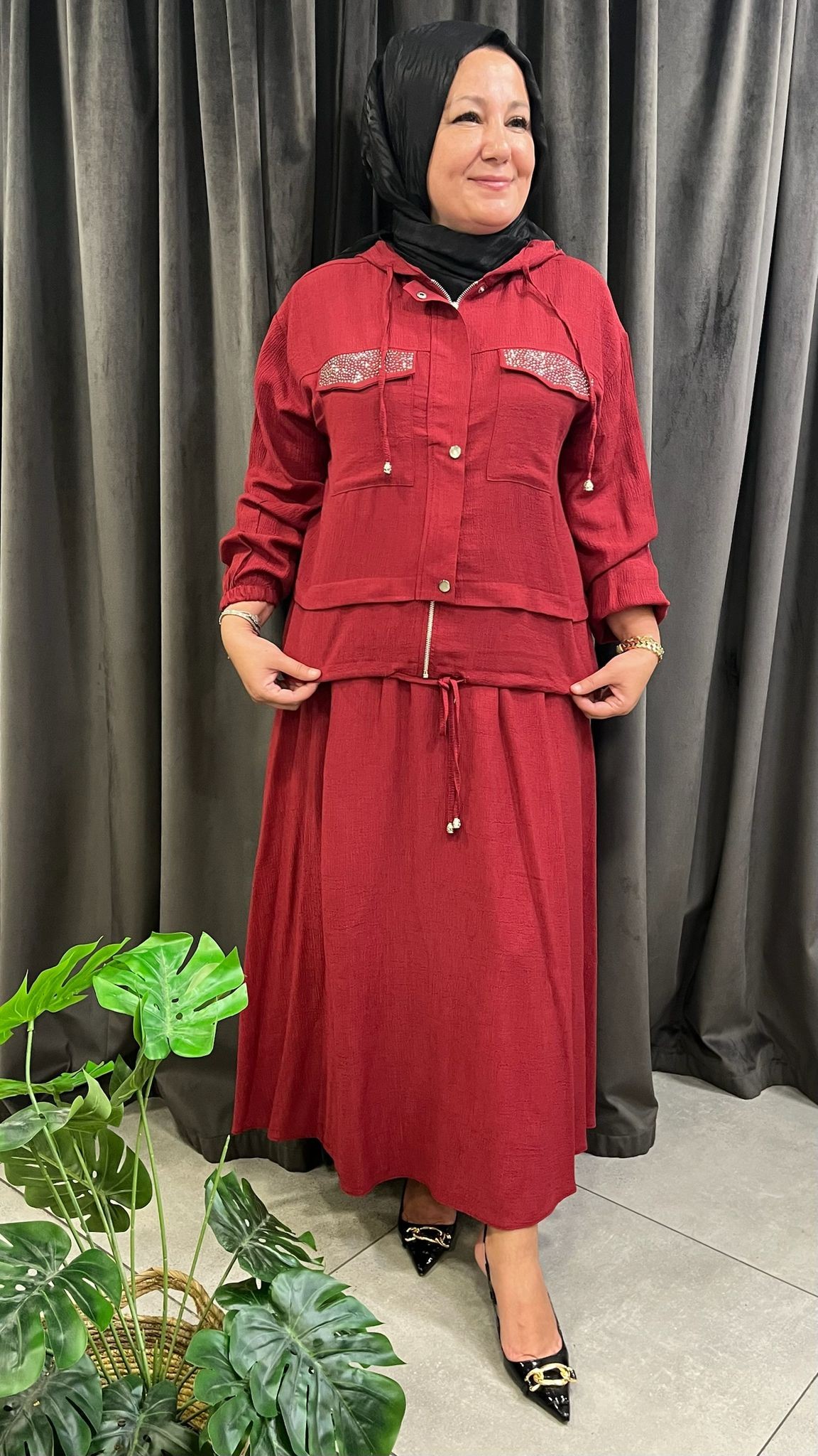 Diamond Takım Bordo