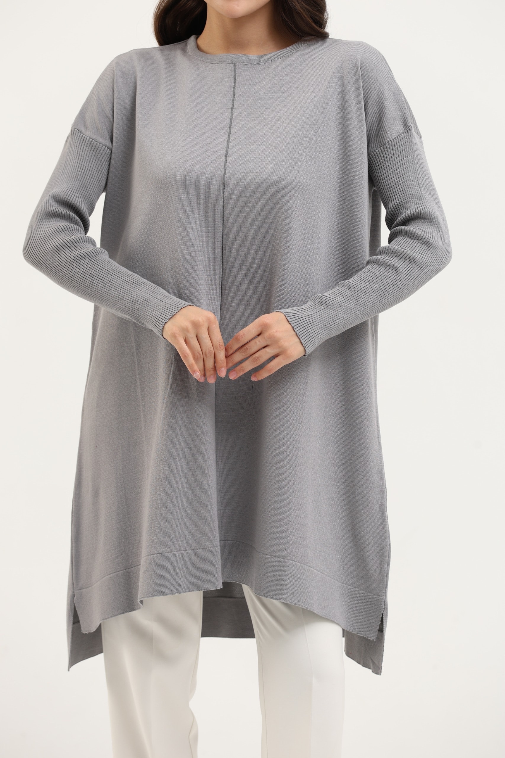 Basic merserize Tunik - GRİ