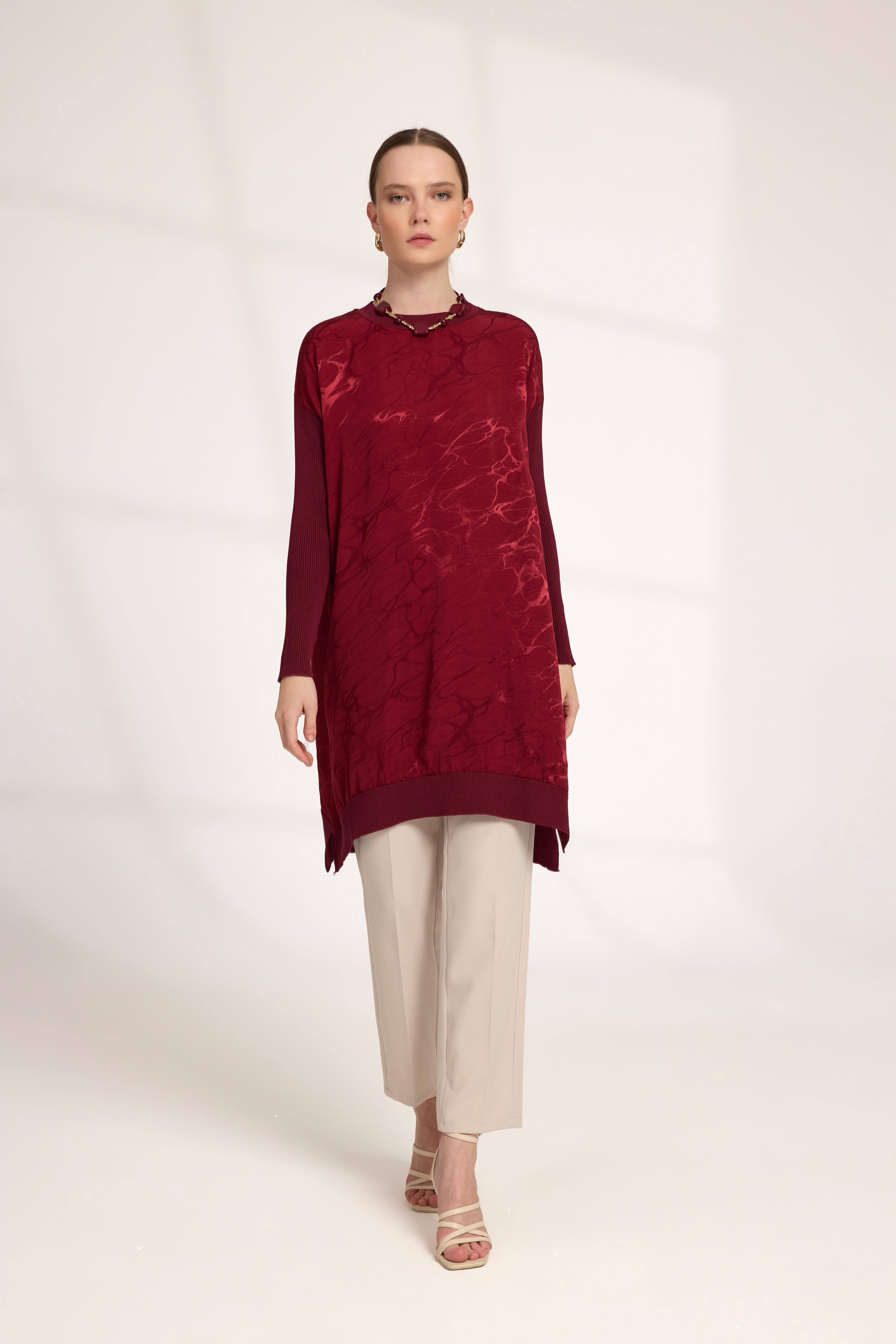 Kumaş Tunik Bordo
