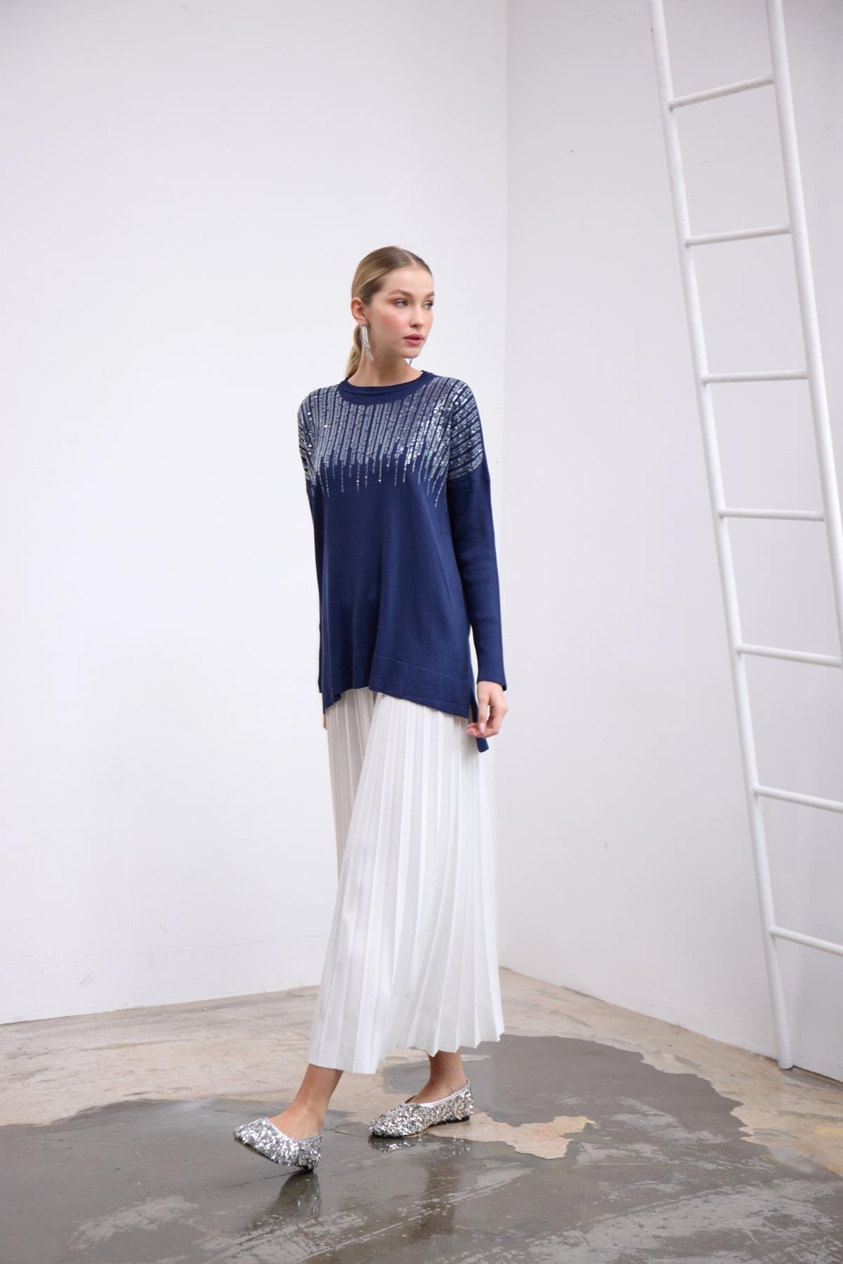 Pullu Tunik-Lacivert