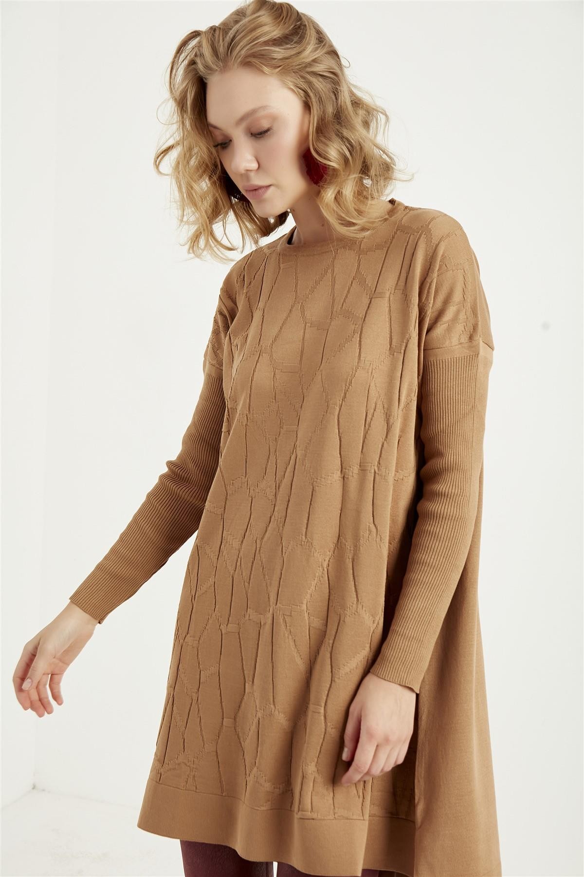 Nora Merserize Tunik Camel