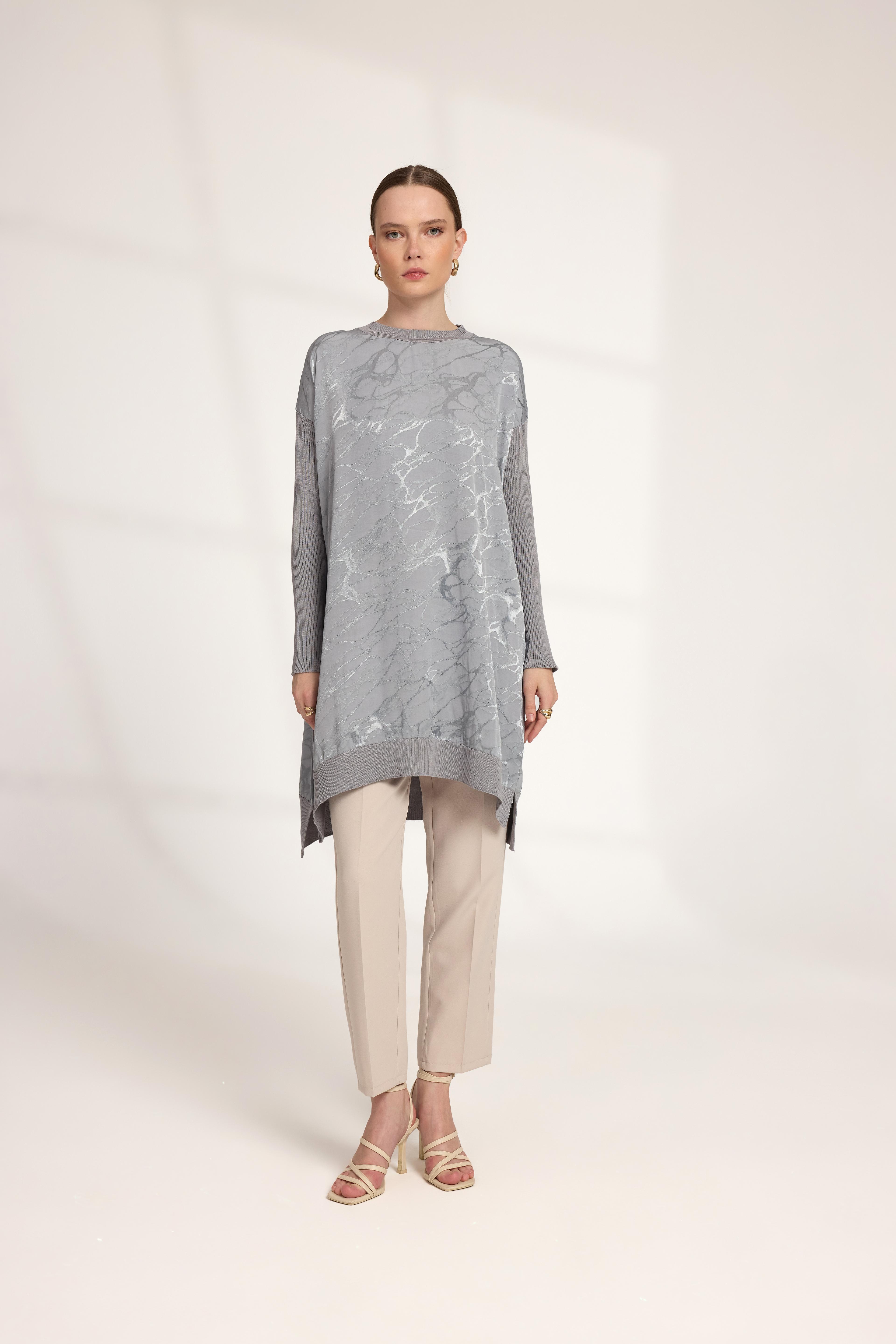 Kumaş Tunik Gri