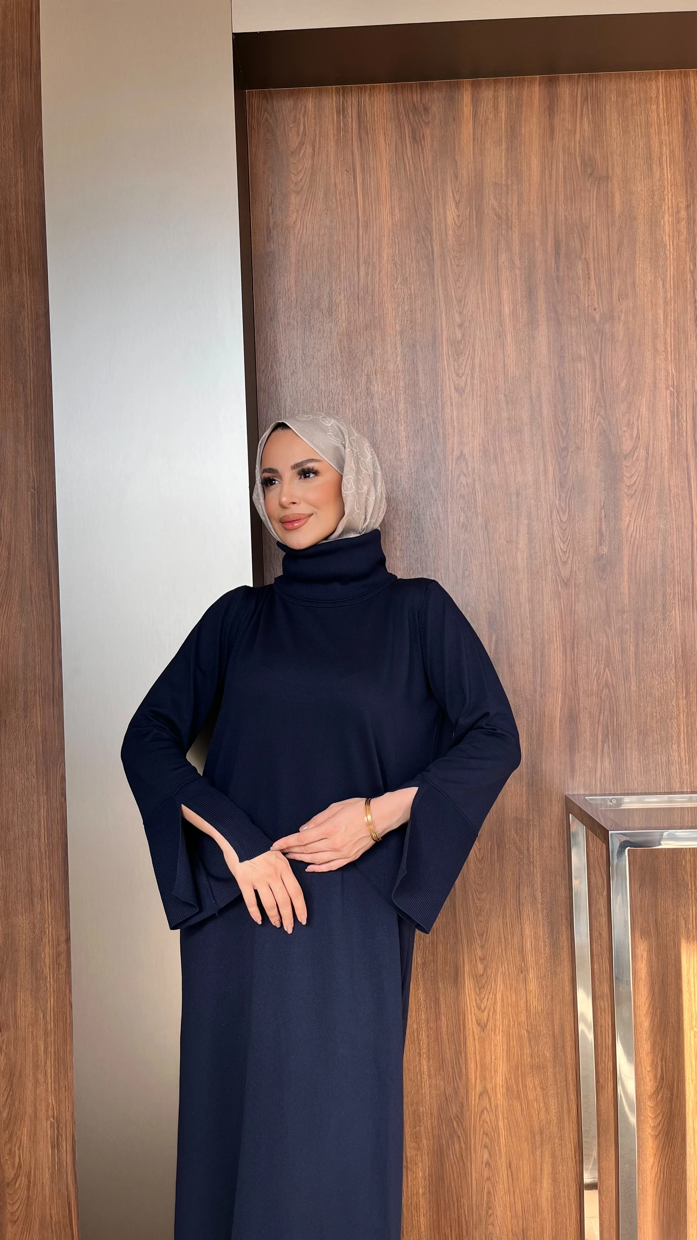 Degaje Yaka Merserize Elbise