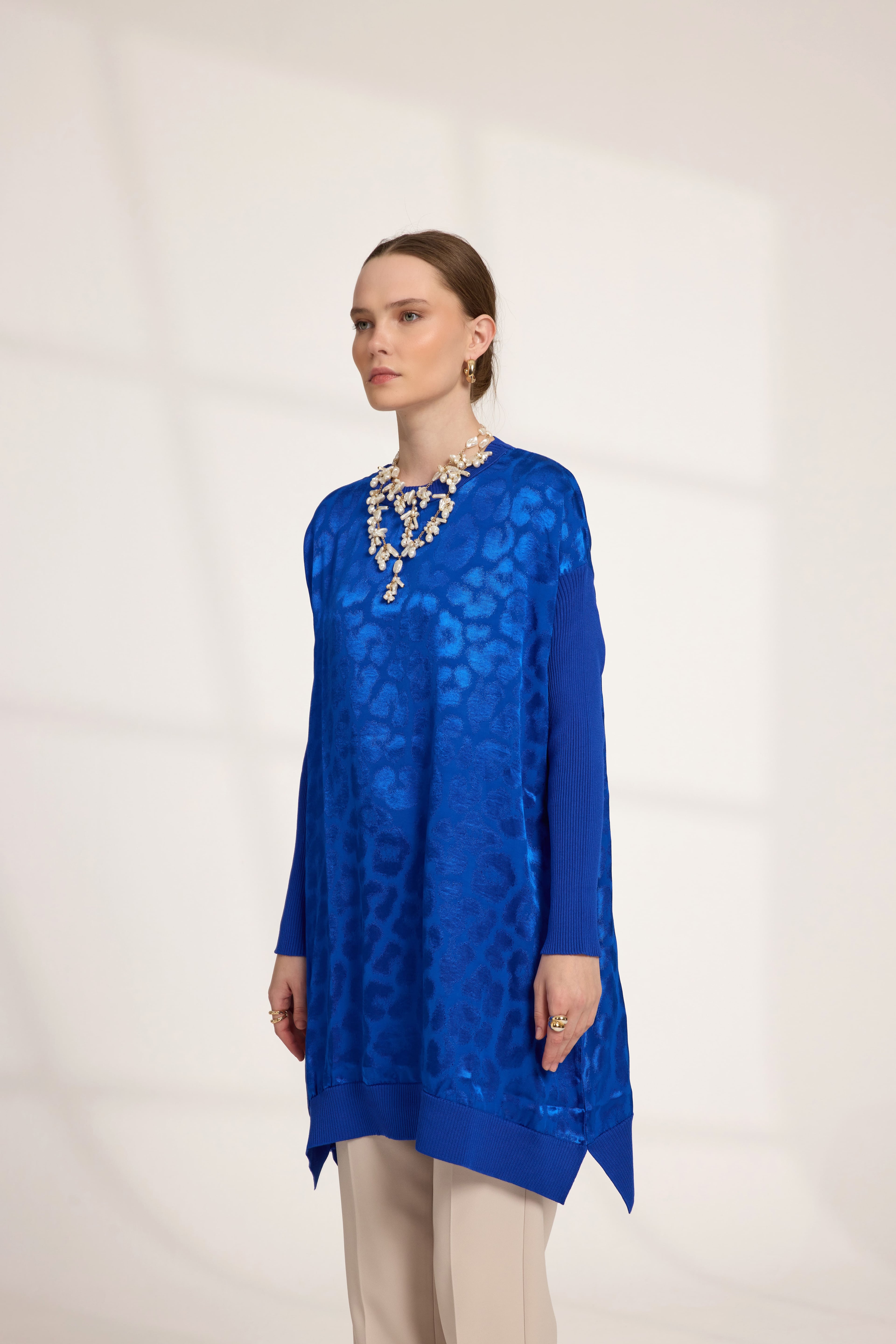 Leopar Tunik Saks