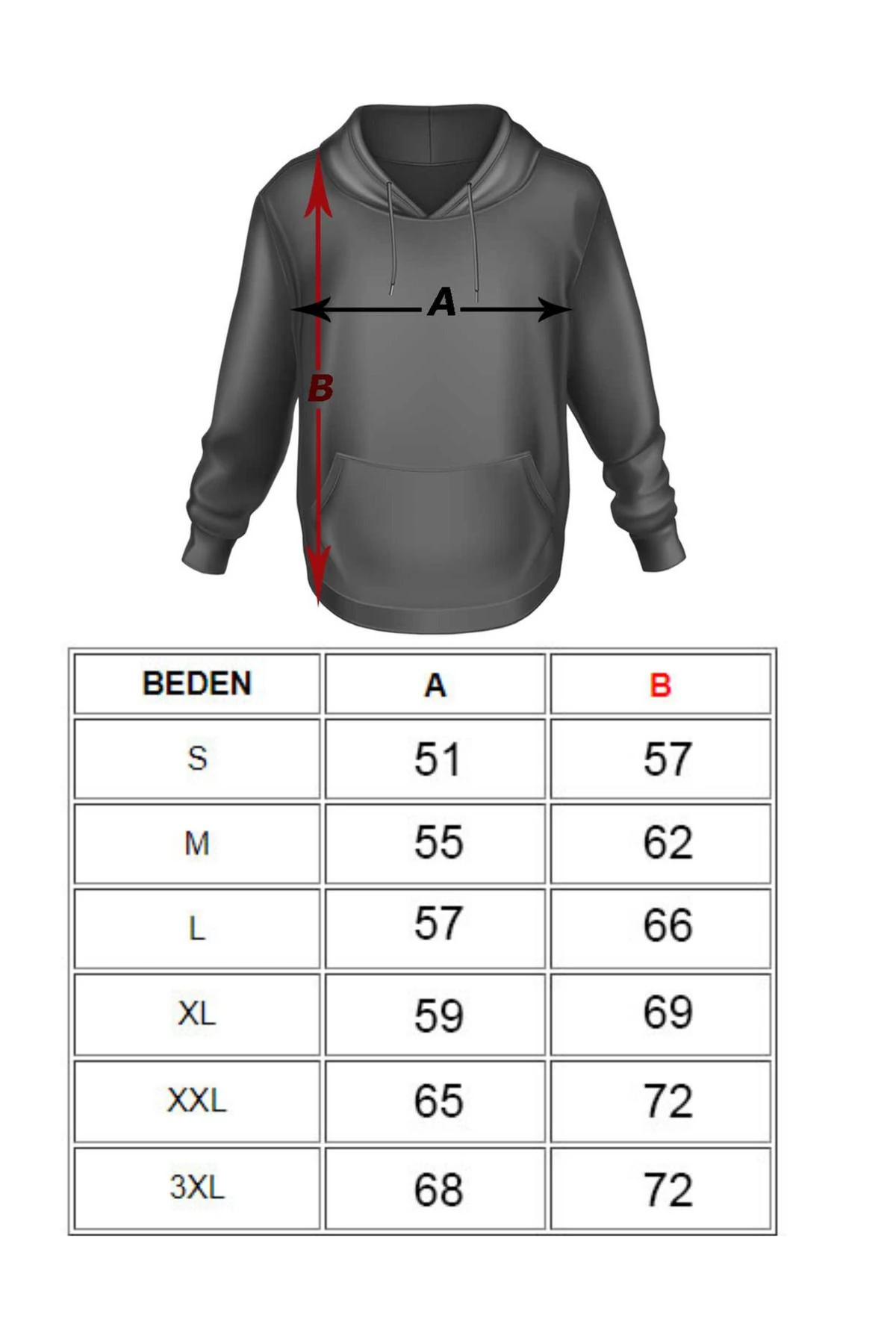 Kişiselleştirilebilir Kapşonlu Sweatshirt