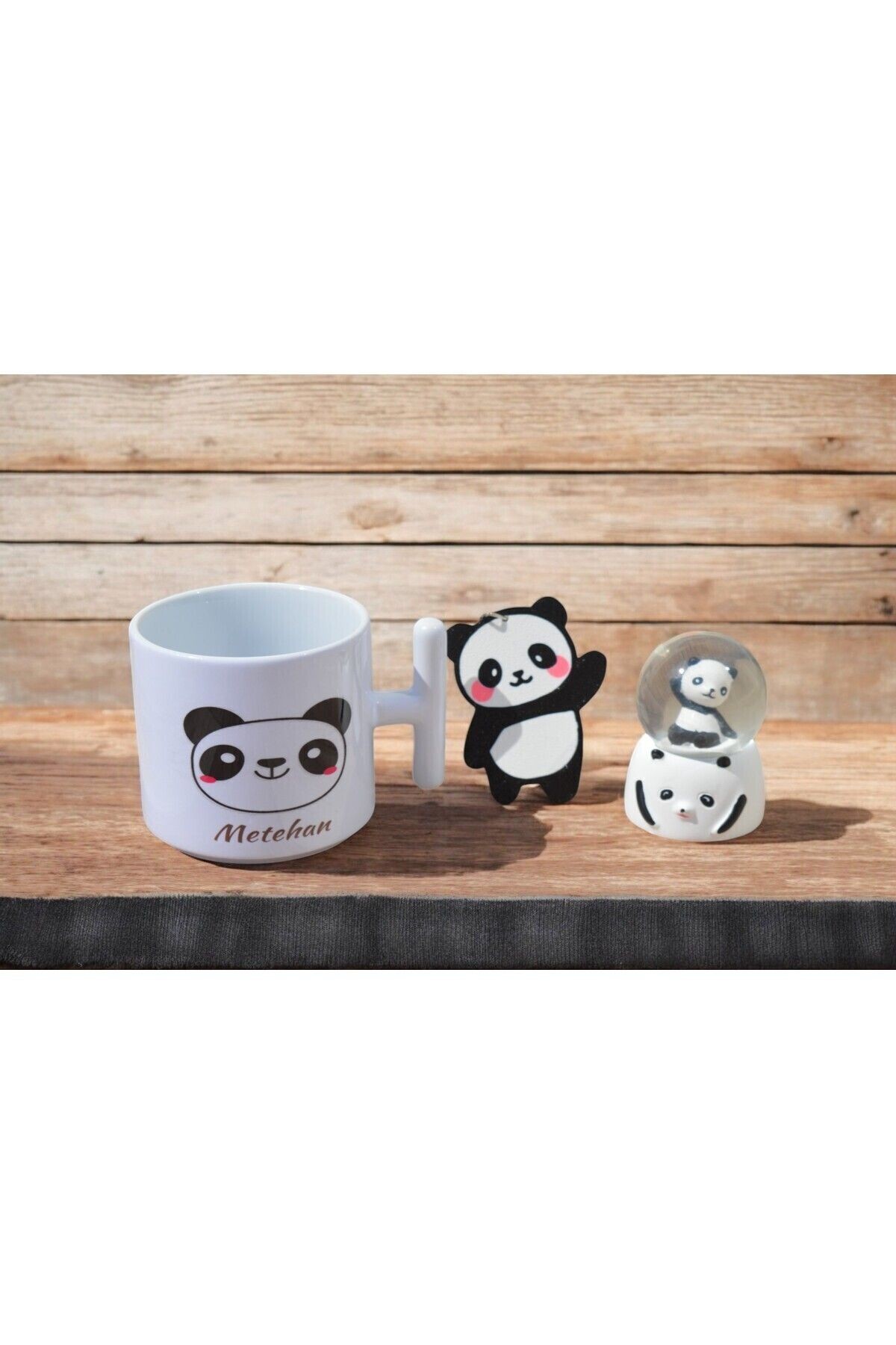 Kişiye Özel Sevimli Panda Temalı Hediye Seti