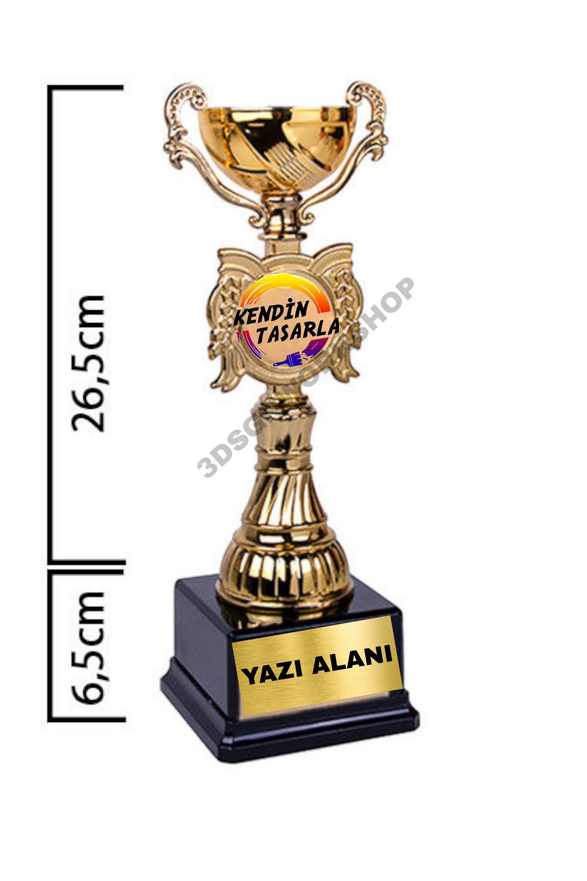 Kişiselleştirilebilir Kelebek Temalı Ödül Kupası 1 Adet 33cm (Not Yazılabilir)