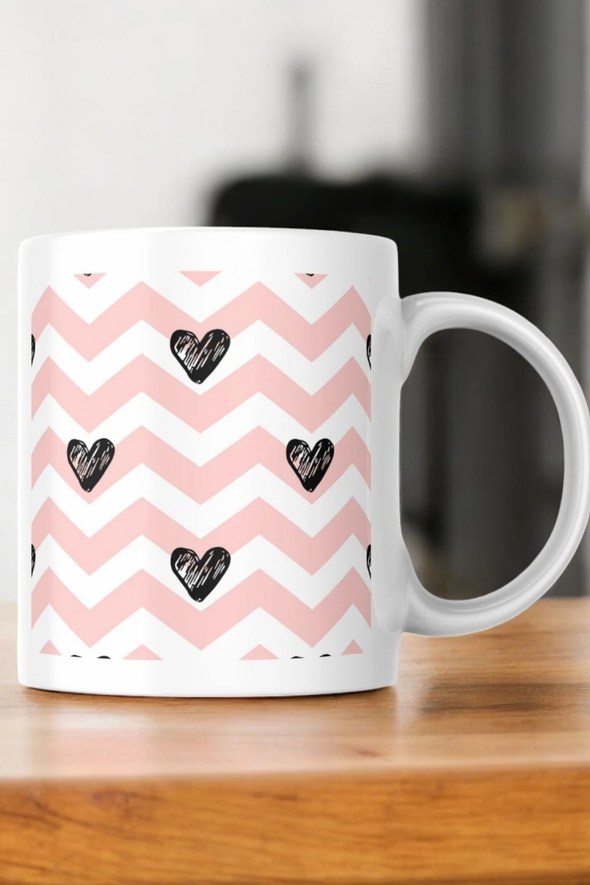 Kupa Kalpli Modern Desen(,Hediye Kutusunda,Not Yazılabilir)