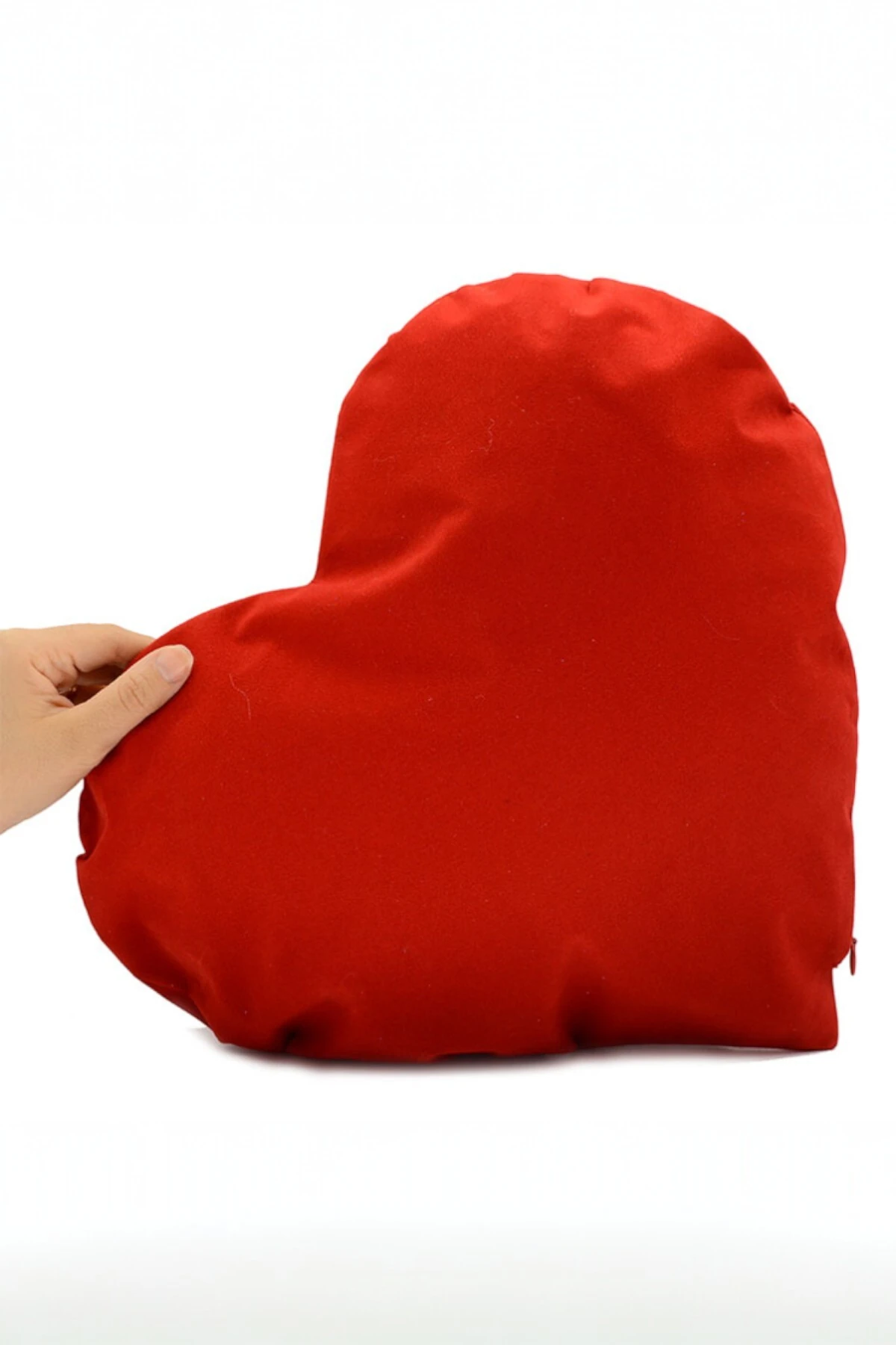 Kişiye Özel Tasarlanabilir Kırmızı Kalp Yastık ,40cm Çap (,Hediye,Paketi Yapılır,Not Yazılır)