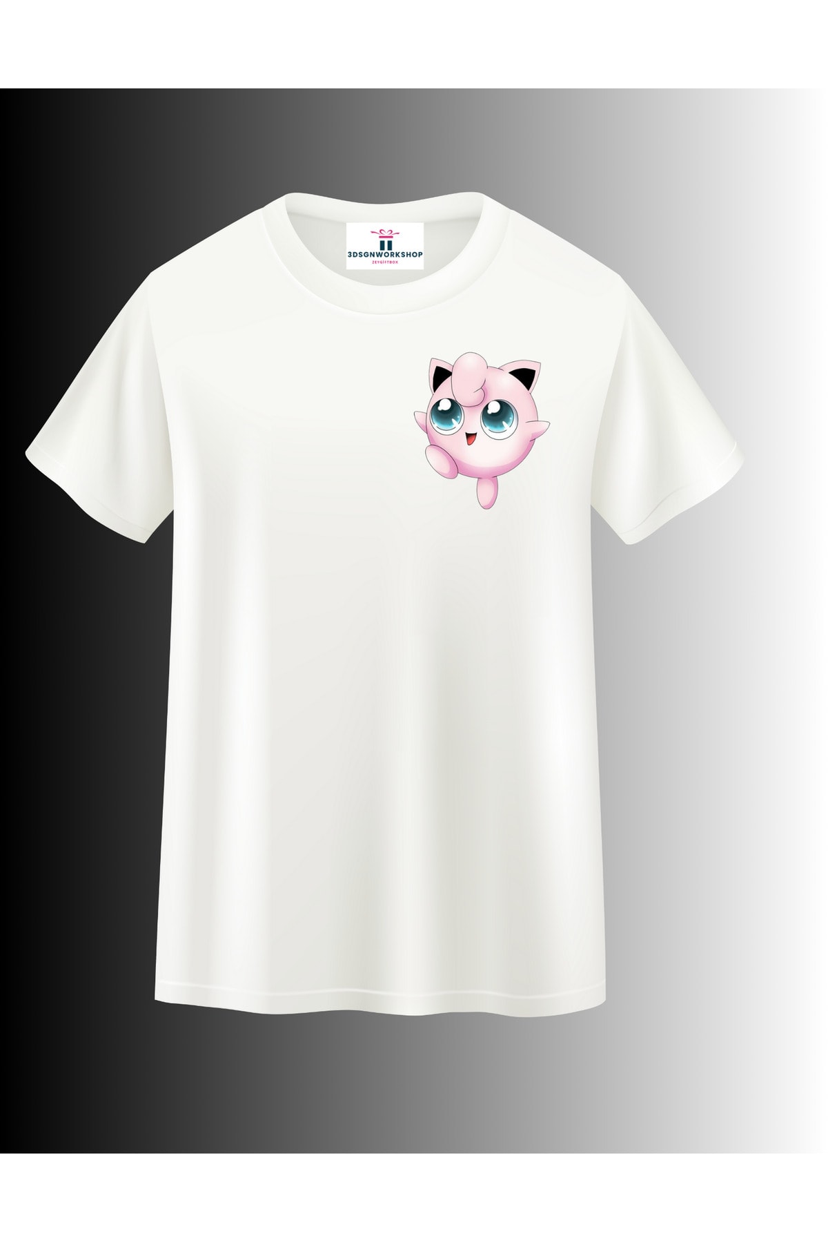 Çizgi Film Karakteri Jigglypuff Pokemon Tasarım T-shirt(,Hediye,Paketi Yapılır,Not Yazılır)