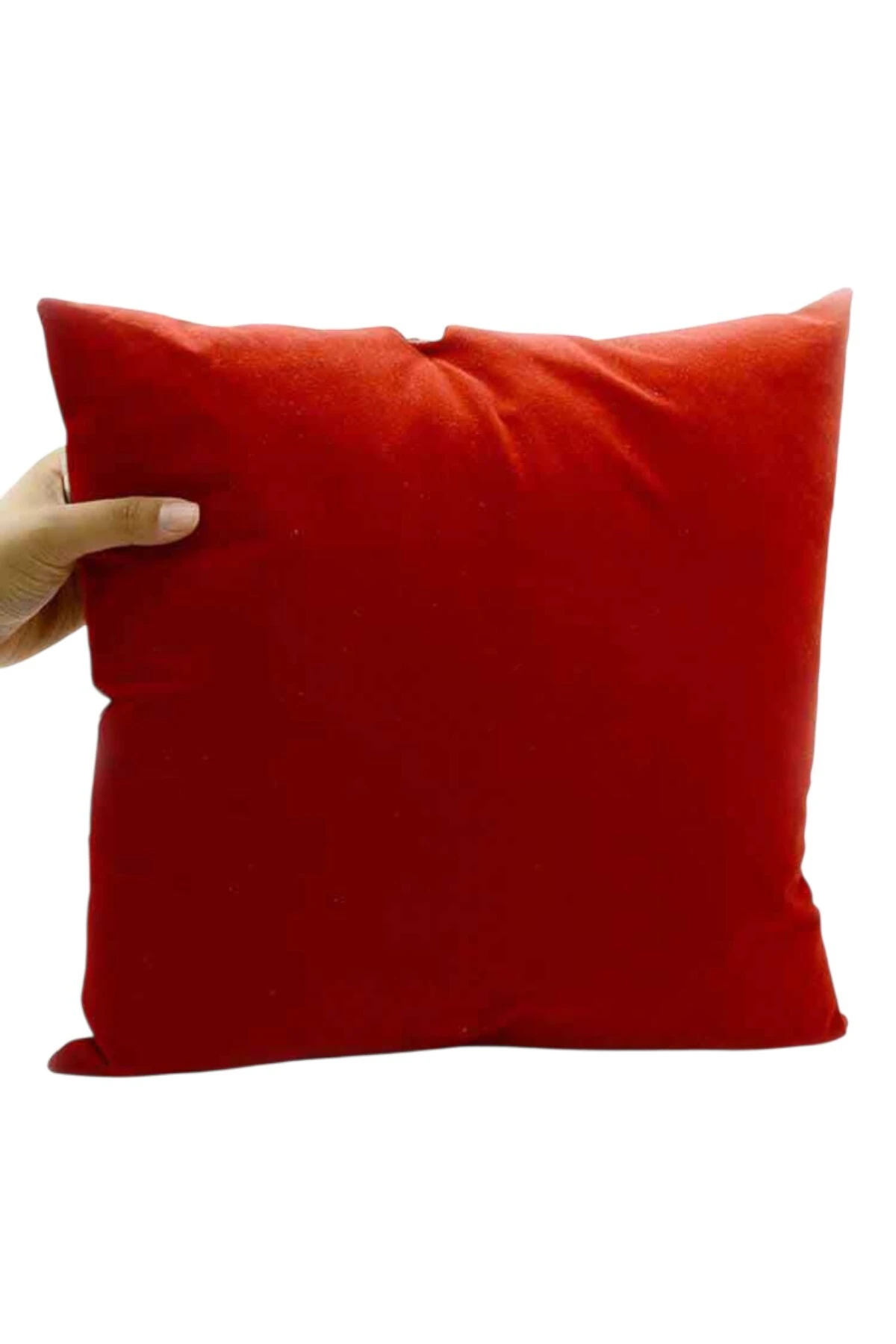 Kişiye Özel Tasarlanabilir Kırmızı Süet Yastık (,Hediye,Paketi Yapılır,Not Yazılır)