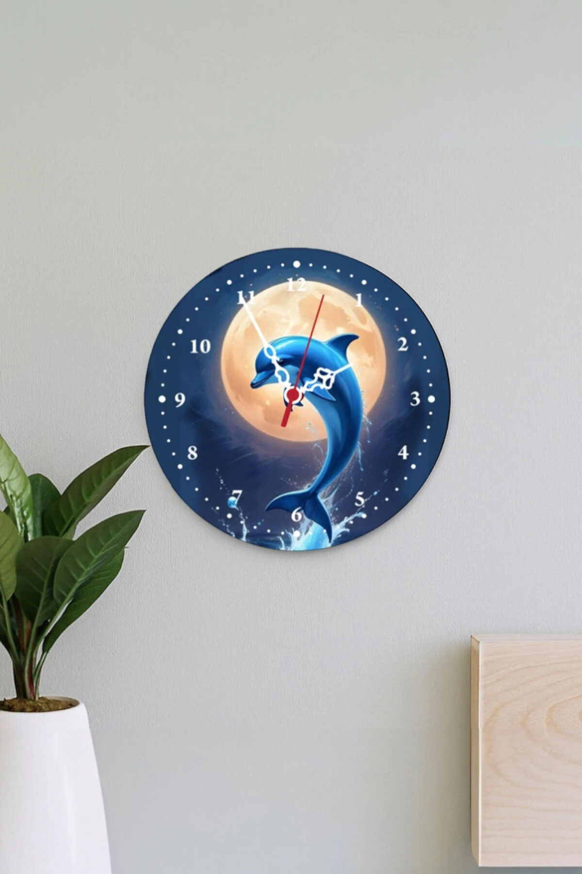 Kişiye Özel Tasarım Yuvarlak Saat - 19,5cm(,Hediye,Paketi Yapılır,Not Yazılır)