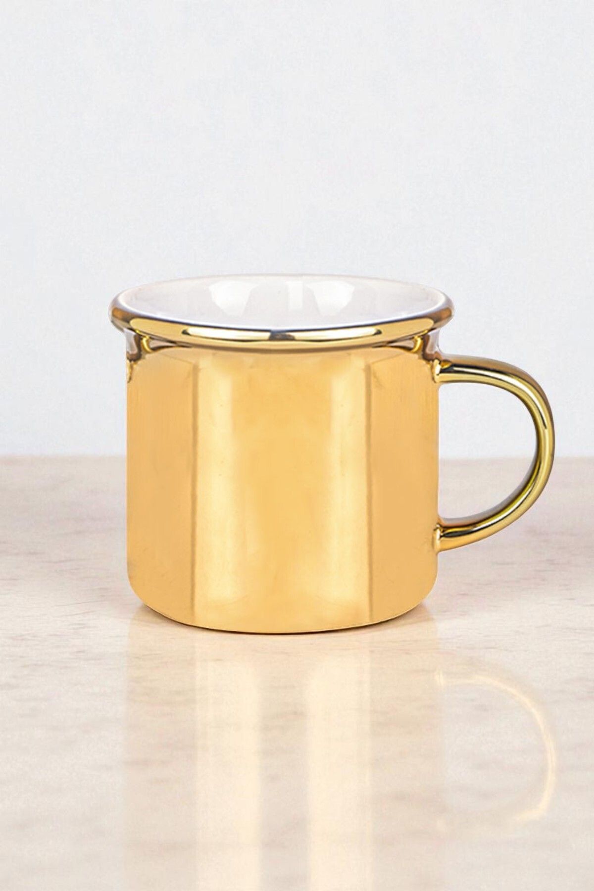 Kişiye Özel,Hediye Kutulu Gold Renk Kupa Bardak (NOT YAZILABİLİR)
