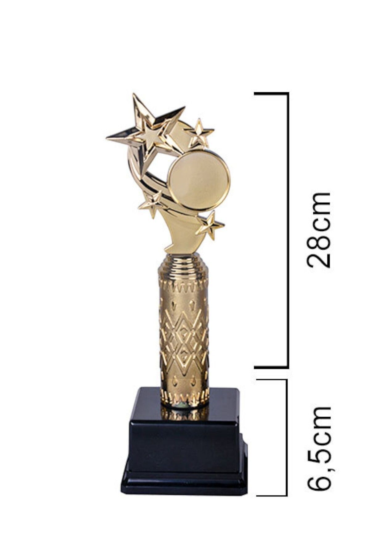 Kişiselleştirilebilir Yıldız Temalı Ödül Kupası 1 Adet 34,5cm (Not Yazılabilir)