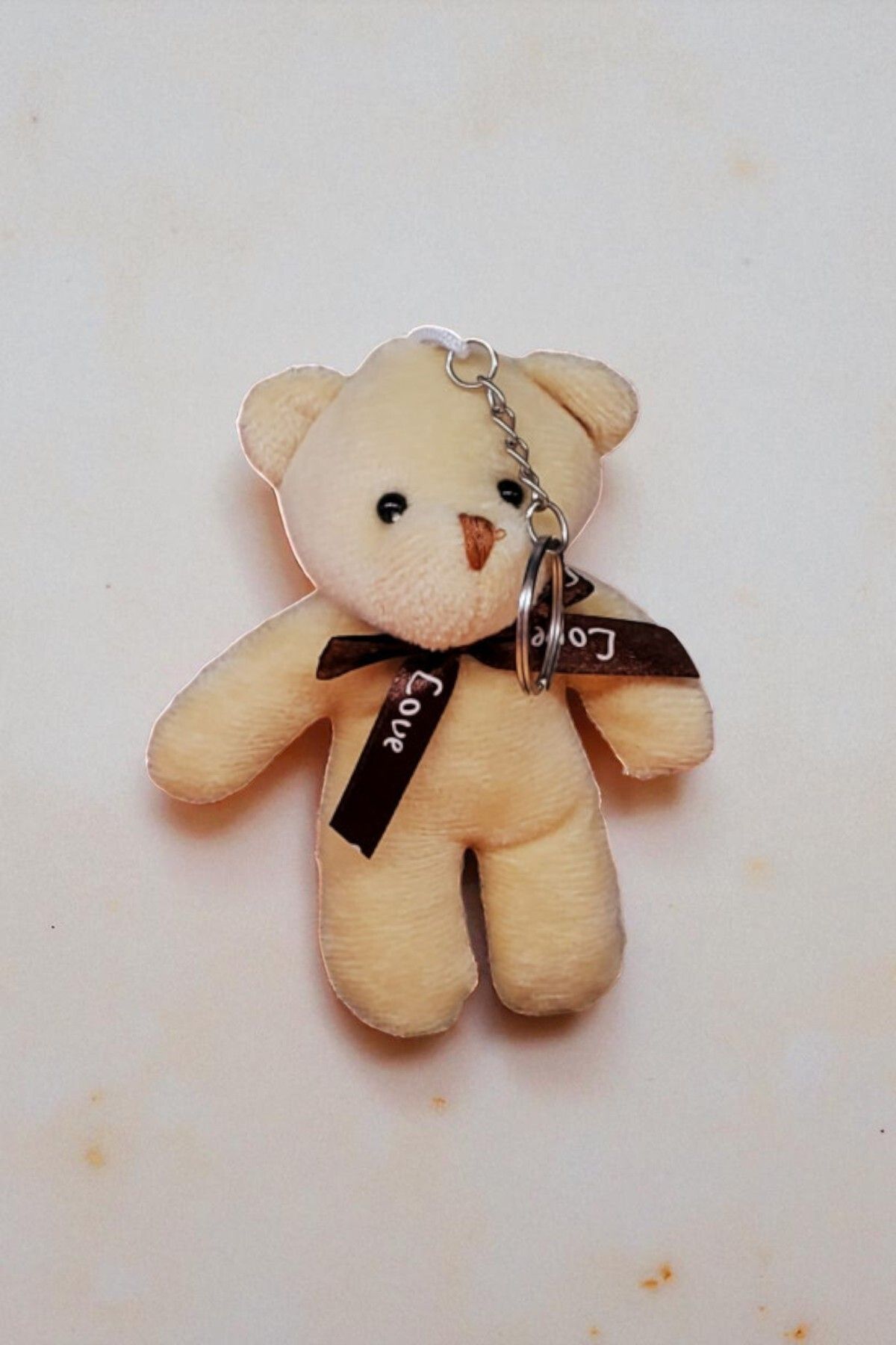 Mini Sevimli Peluş Ayıcık Anahtarlık (Premium,Hediye Kutusunda,Not Yazılabilir)