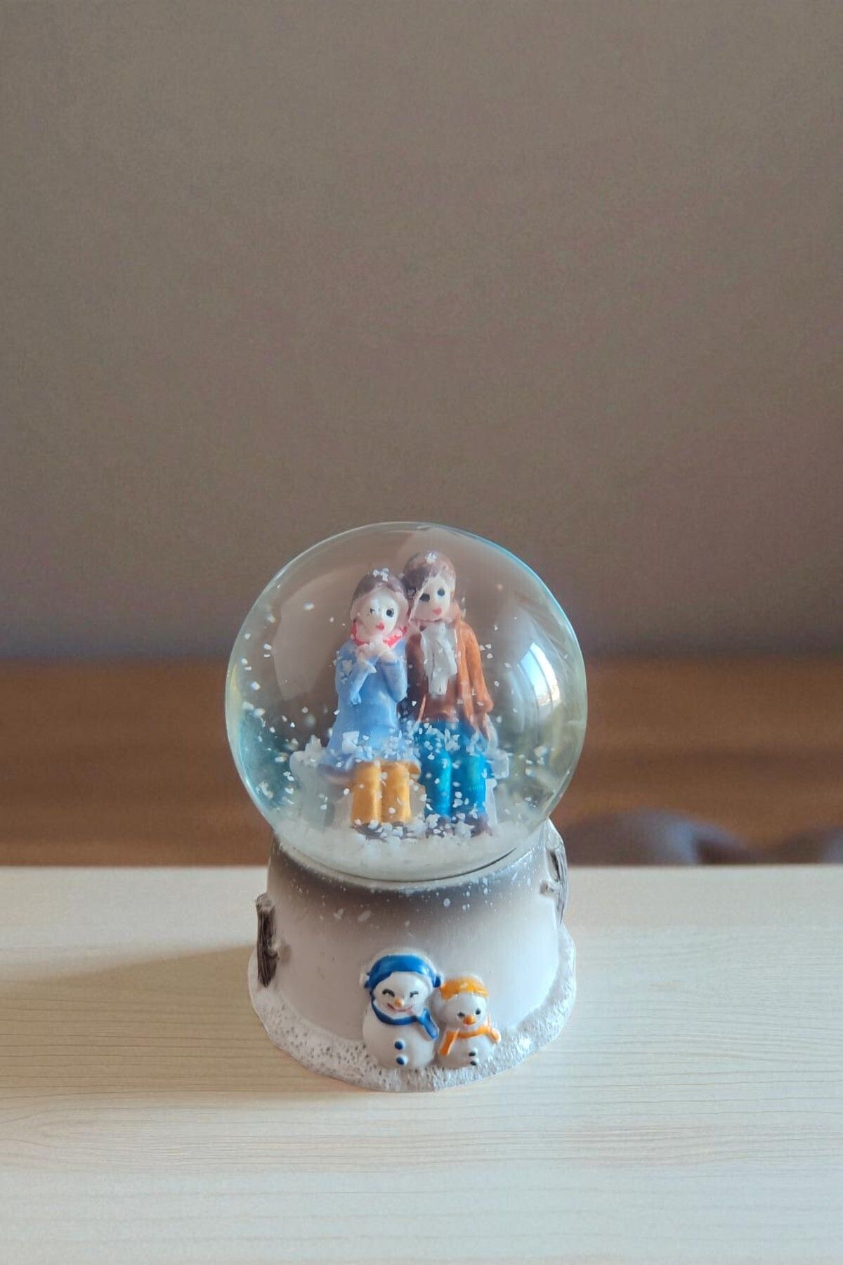 Dekoratif Mini Boy Sevgililer Kar Küresi (Premium,Hediye Kutulu, Not Yazılabilir)