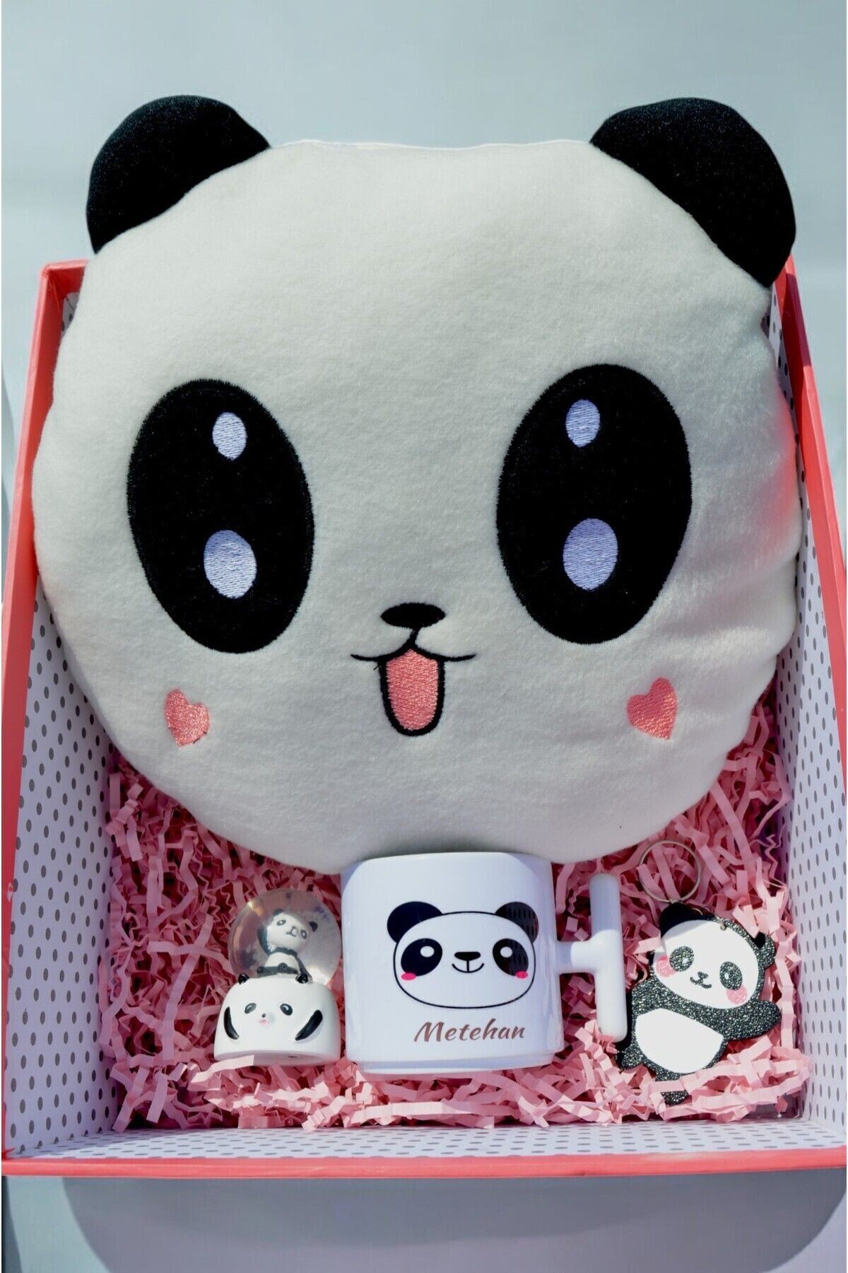 Kişiye Özel Sevimli Panda Temalı Hediye Seti