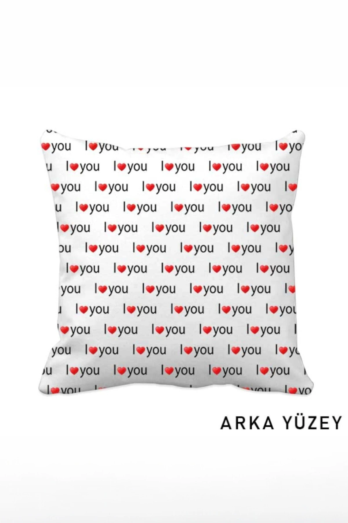 Kişiye Özel Tasarlanabilir I love You Temalı Yastık*36x36,cm (,Hediye,Paketi Yapılır,Not Yazılır)