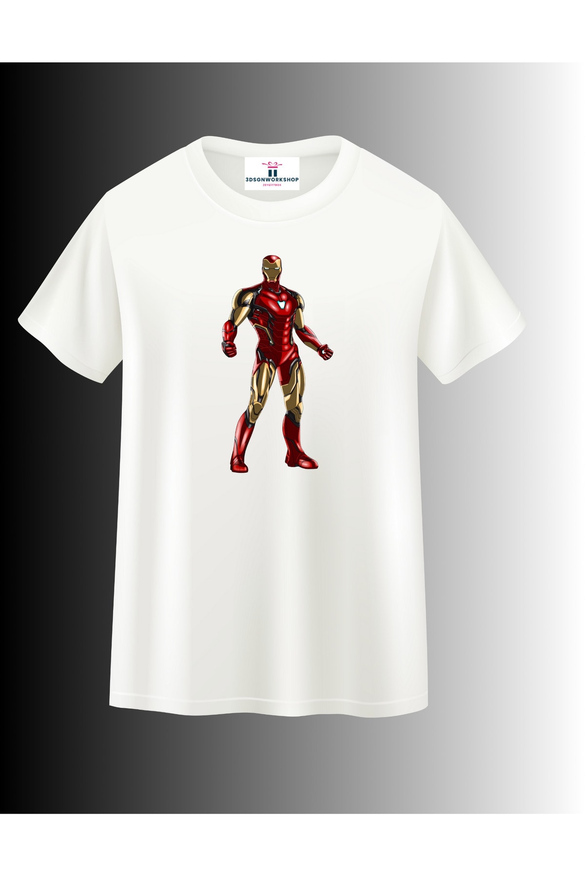 Çizgi Film Karakteri Iron Man Tasarım T-shirt(,Hediye,Paketi Yapılır,Not Yazılır)