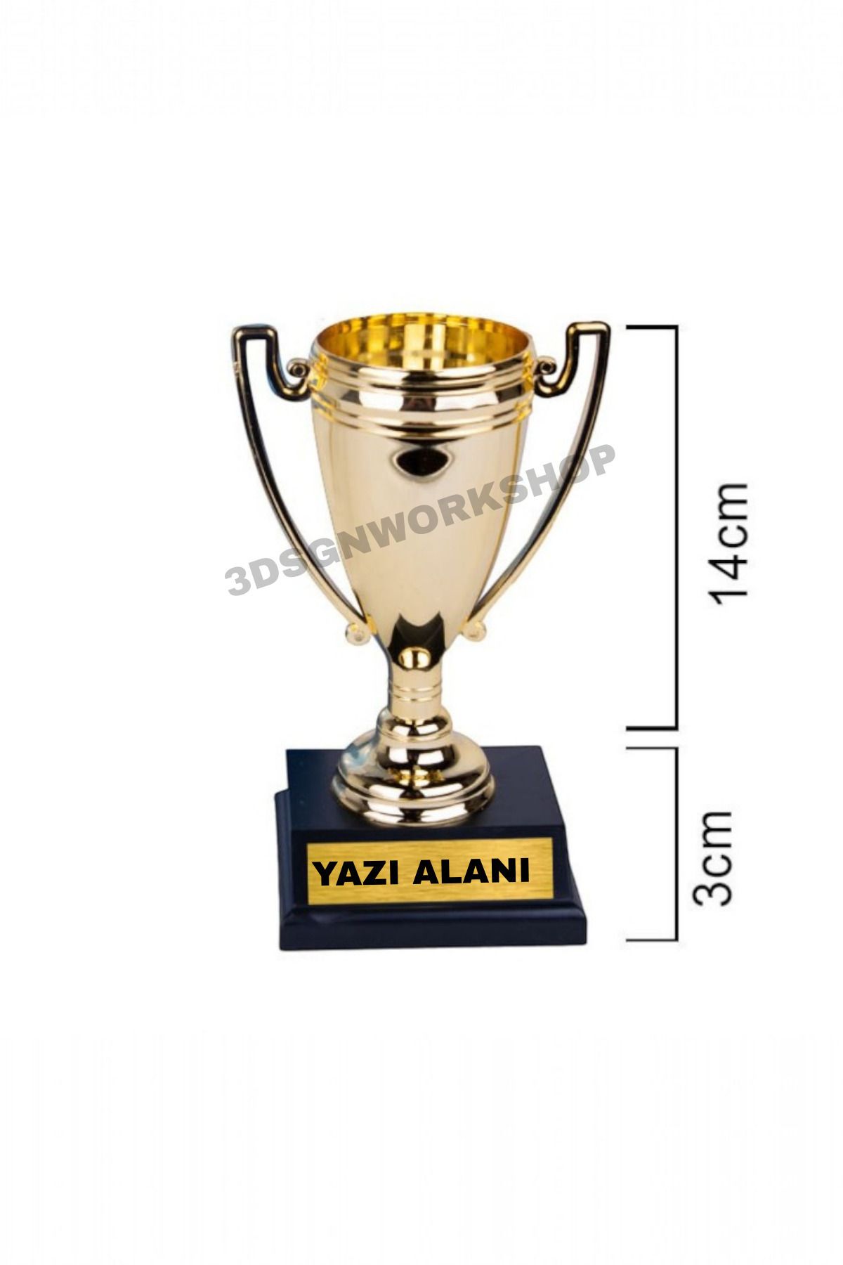 Kişiselleştirilebilir Şampiyon Ödül Kupası 1 Adet 17cm (Not Yazılabilir)