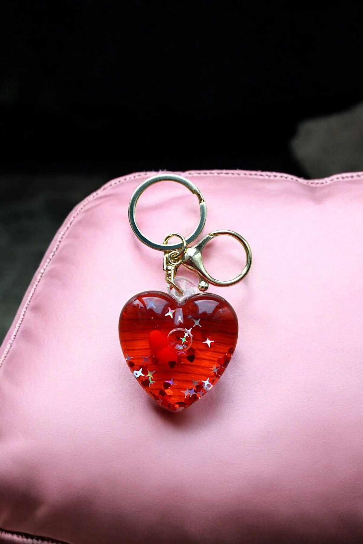 Aşkın Simgesi Kalp Tasarımlı Şık Anahtarlık Kutulu (NOT YAZILABİLİR)