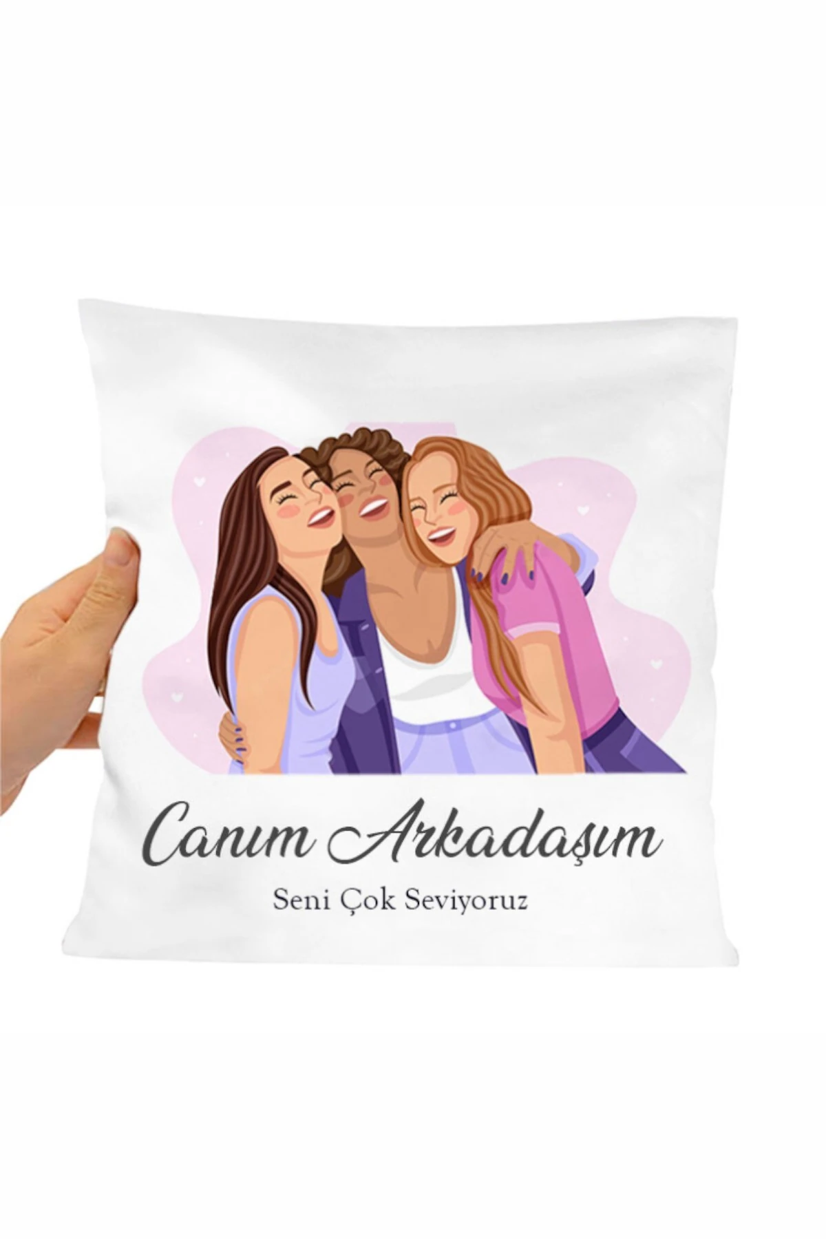 Kişiye Özel Tasarlanabilir Desensiz Yastık*36x36,cm (,Hediye,Paketi Yapılır,Not Yazılır)