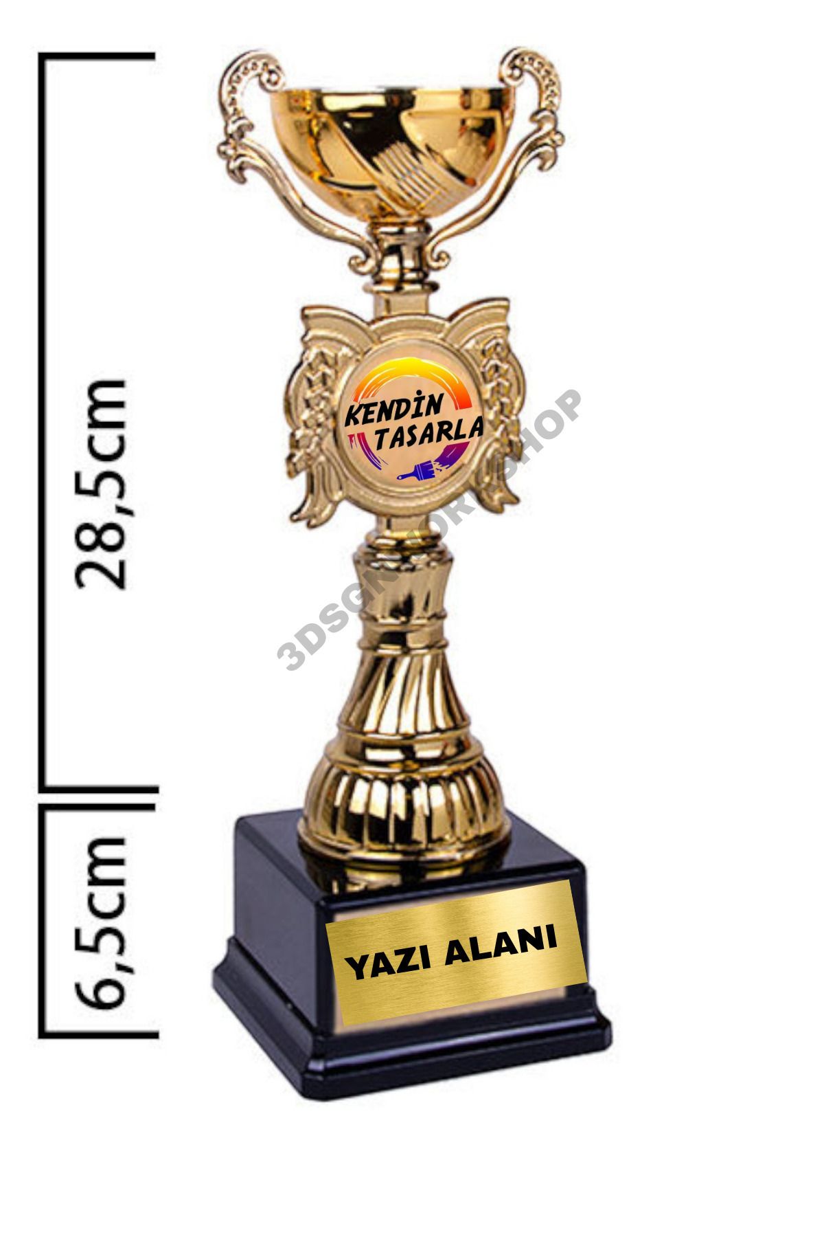Kişiselleştirilebilir Kelebek Temalı Ödül Kupası 1 Adet 35cm (Not Yazılabilir)