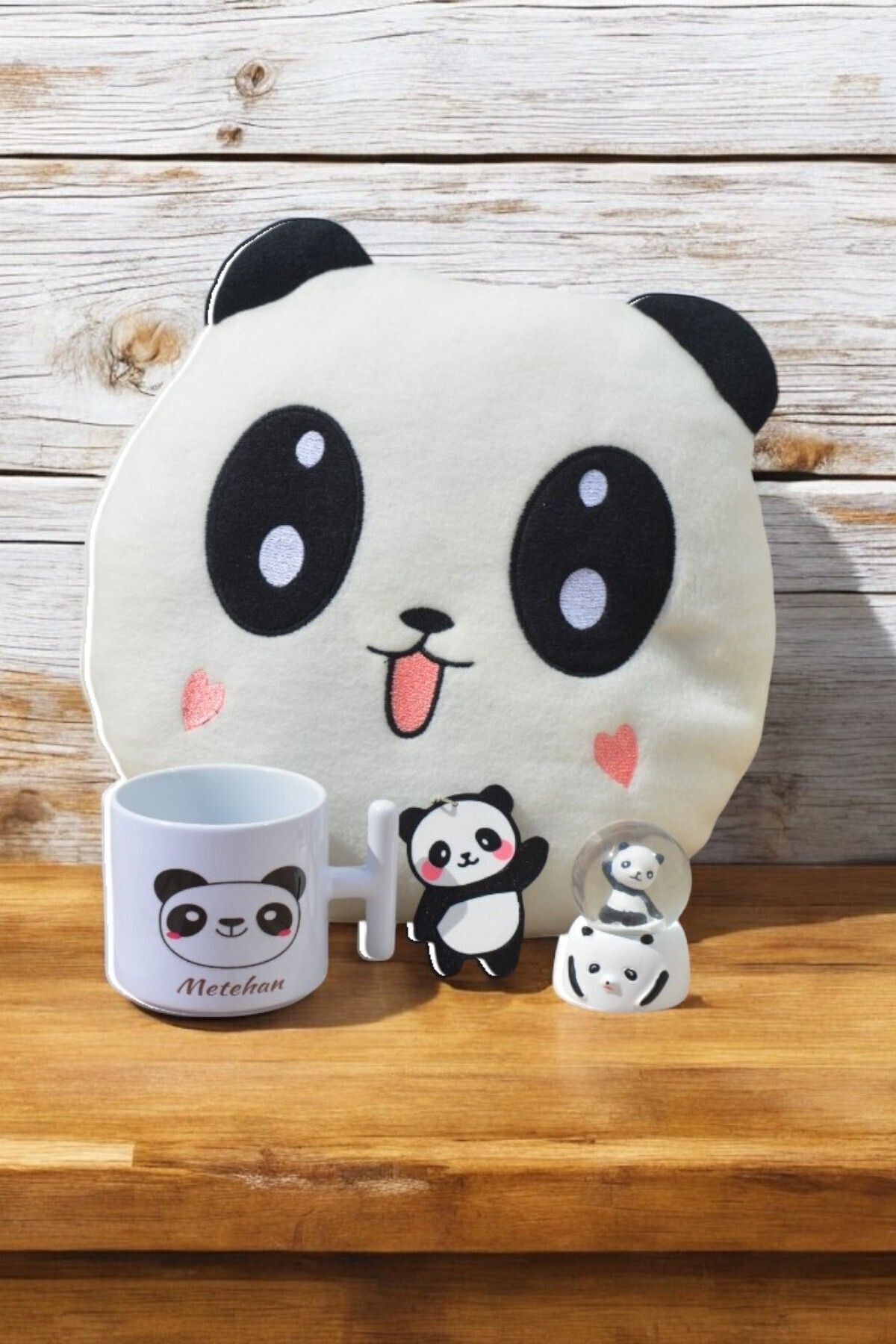 Kişiye Özel Sevimli Panda Temalı Hediye Seti