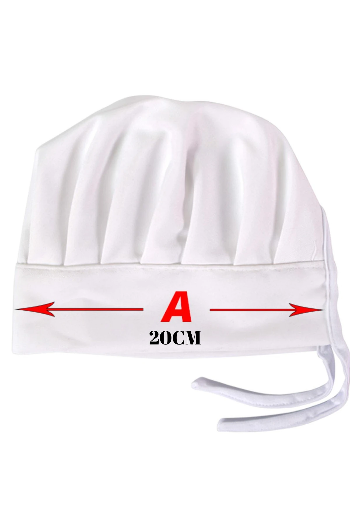 Kişiye Özel Tasarlanabilen Çocuk Beden Beyaz Biyeli Mutfak Önlüğü ve Aşçı Şapkası