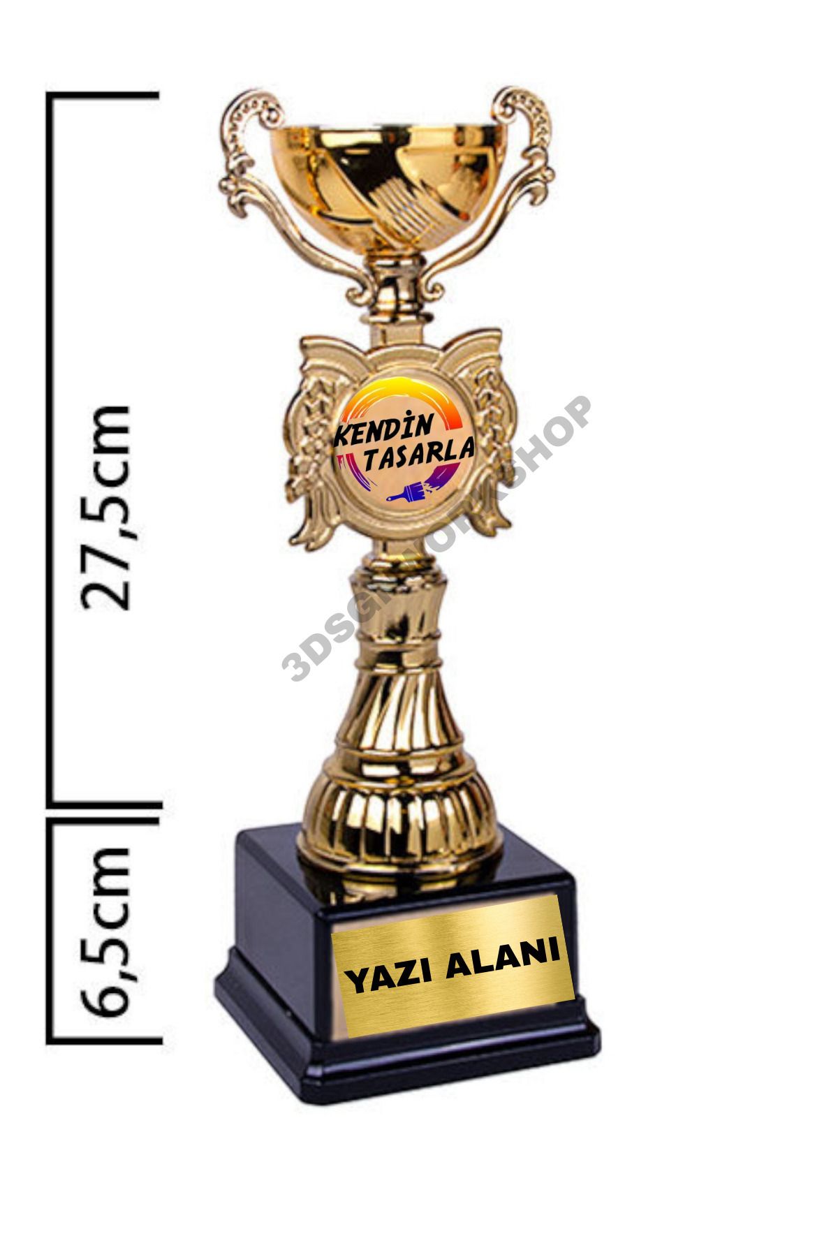 Kişiselleştirilebilir Kelebek Temalı Ödül Kupası 1 Adet 34cm (Not Yazılabilir)