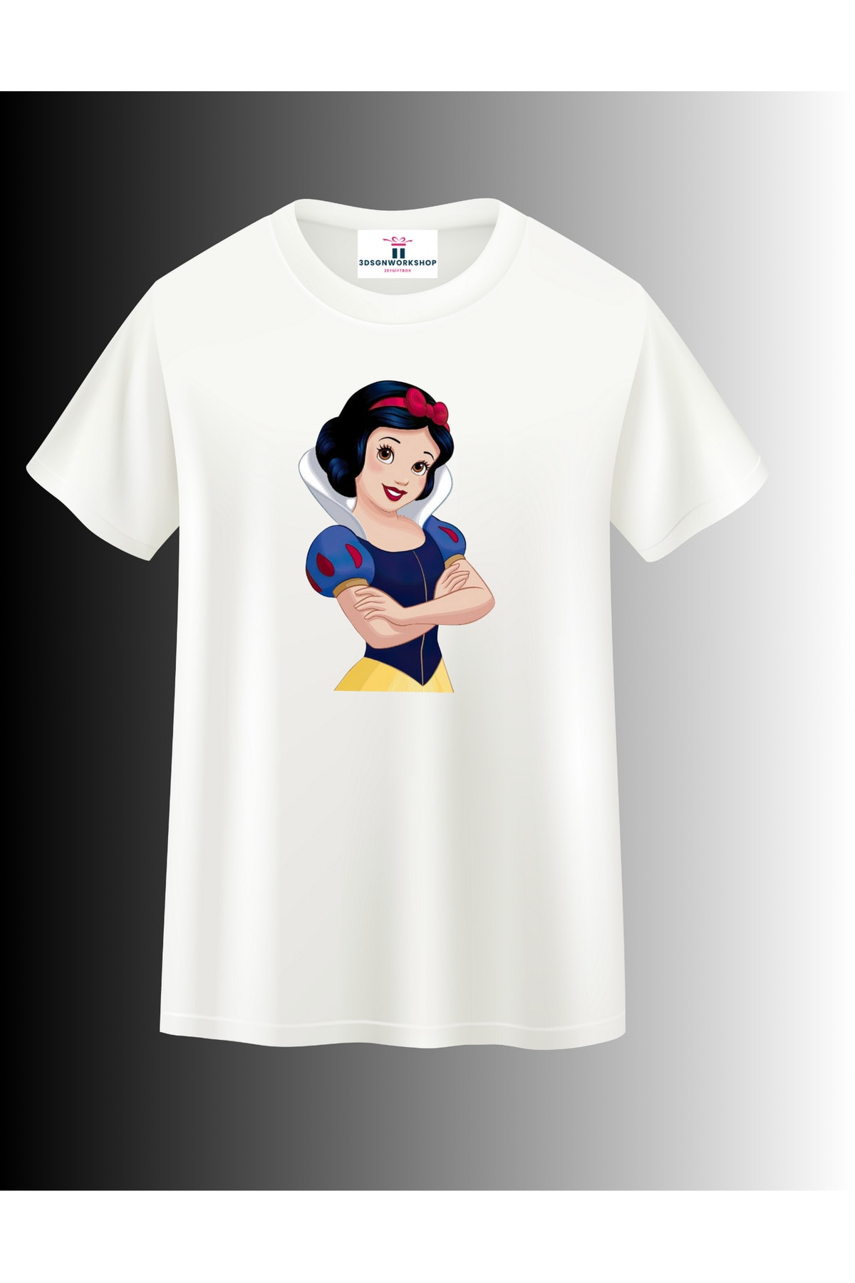 Çizgi Film Karakteri Pamuk Prenses Tasarım T-shirt(,Hediye,Paketi Yapılır,Not Yazılır)