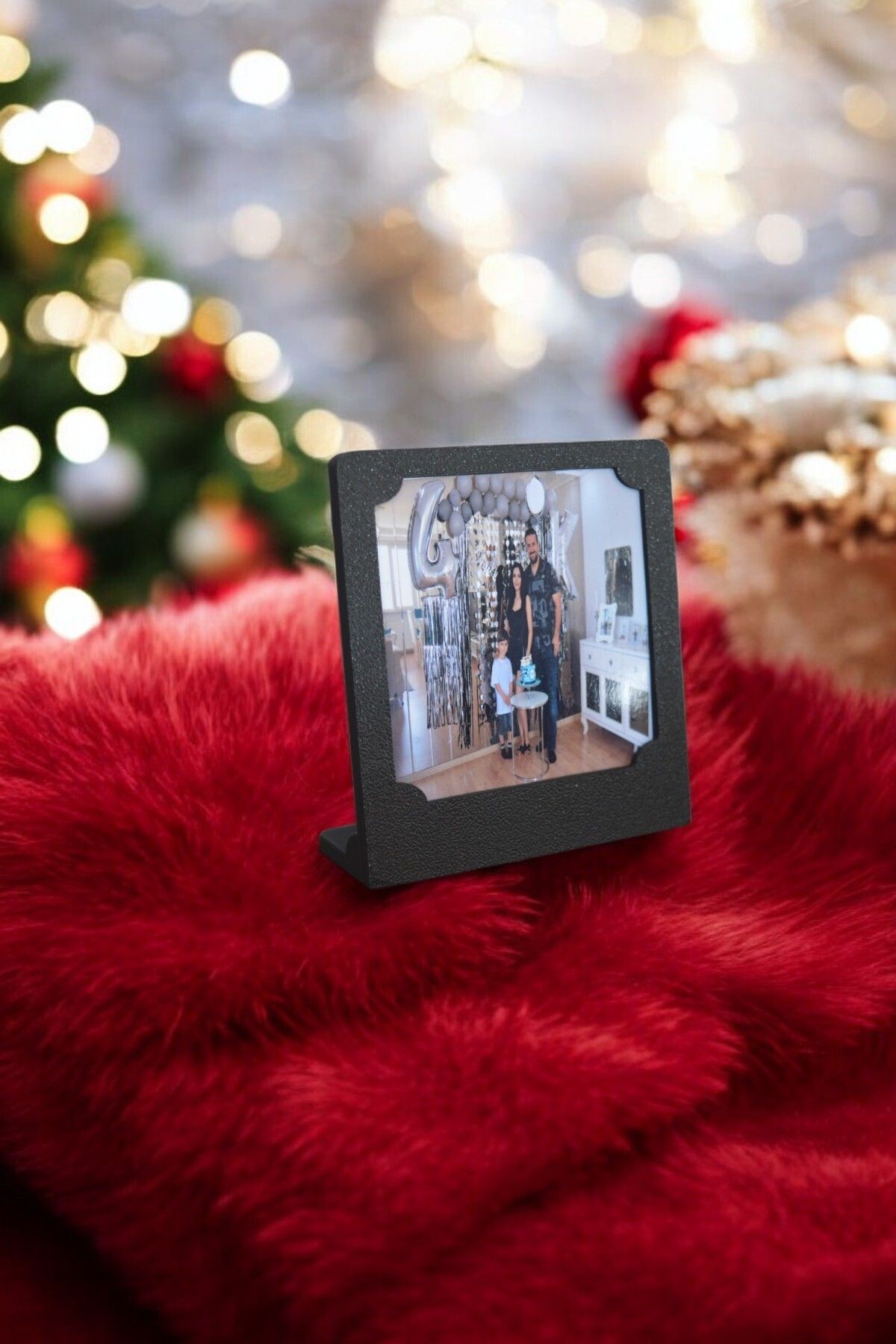 Kişiye Özel Resimli Sihirli Kupa, Peluş Kedicik ve Fotoğraflı Çerçeve Seti