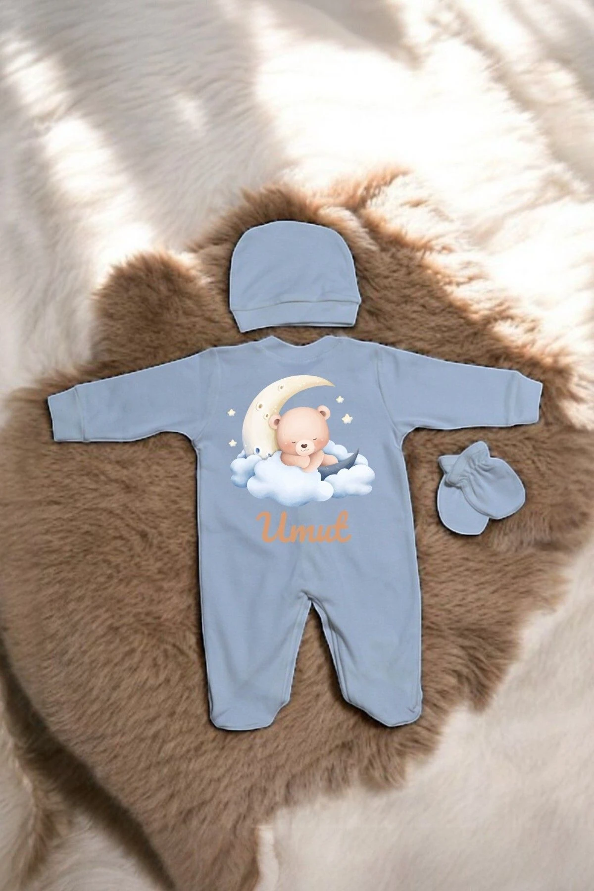 Kişiye Özel Tasarımlı Bebek Tulum Set