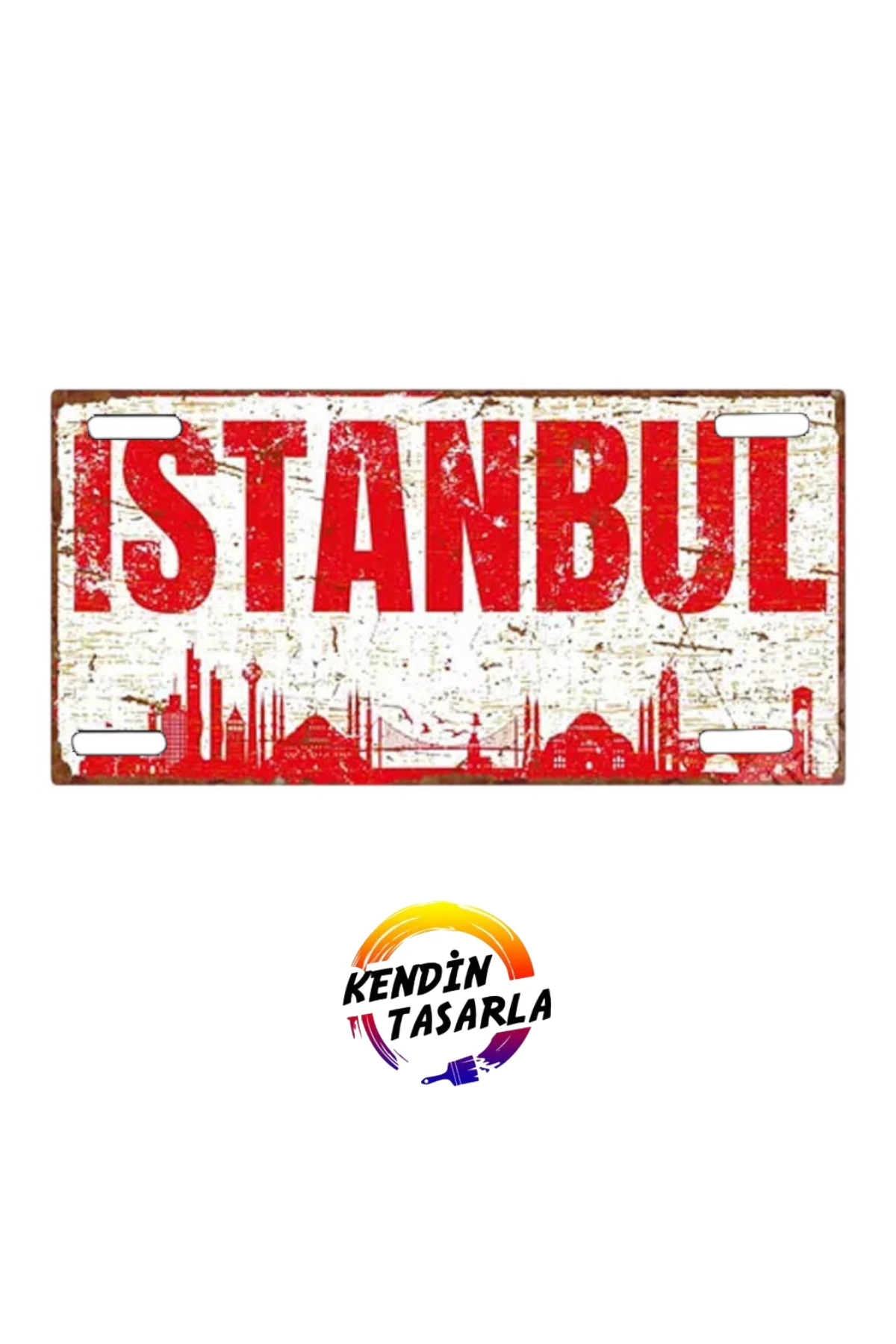 Kişiye Özel Tasarım Vintage Tabela Metal Levha - 14,5x29,5cm (,Hediye,Paketi Yapılır,Not Yazılır)