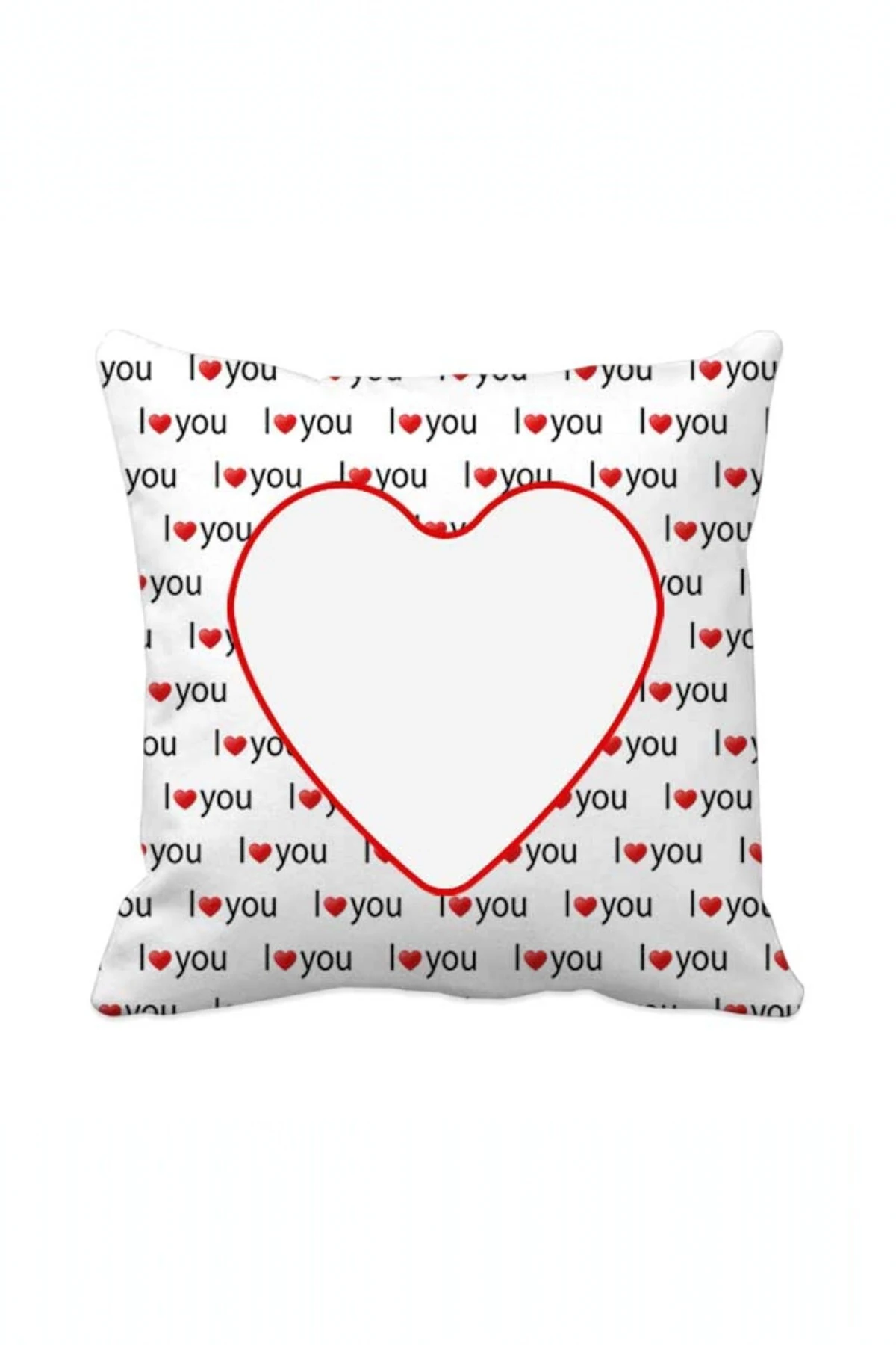 Kişiye Özel Tasarlanabilir I love You Temalı Yastık*36x36,cm (,Hediye,Paketi Yapılır,Not Yazılır)