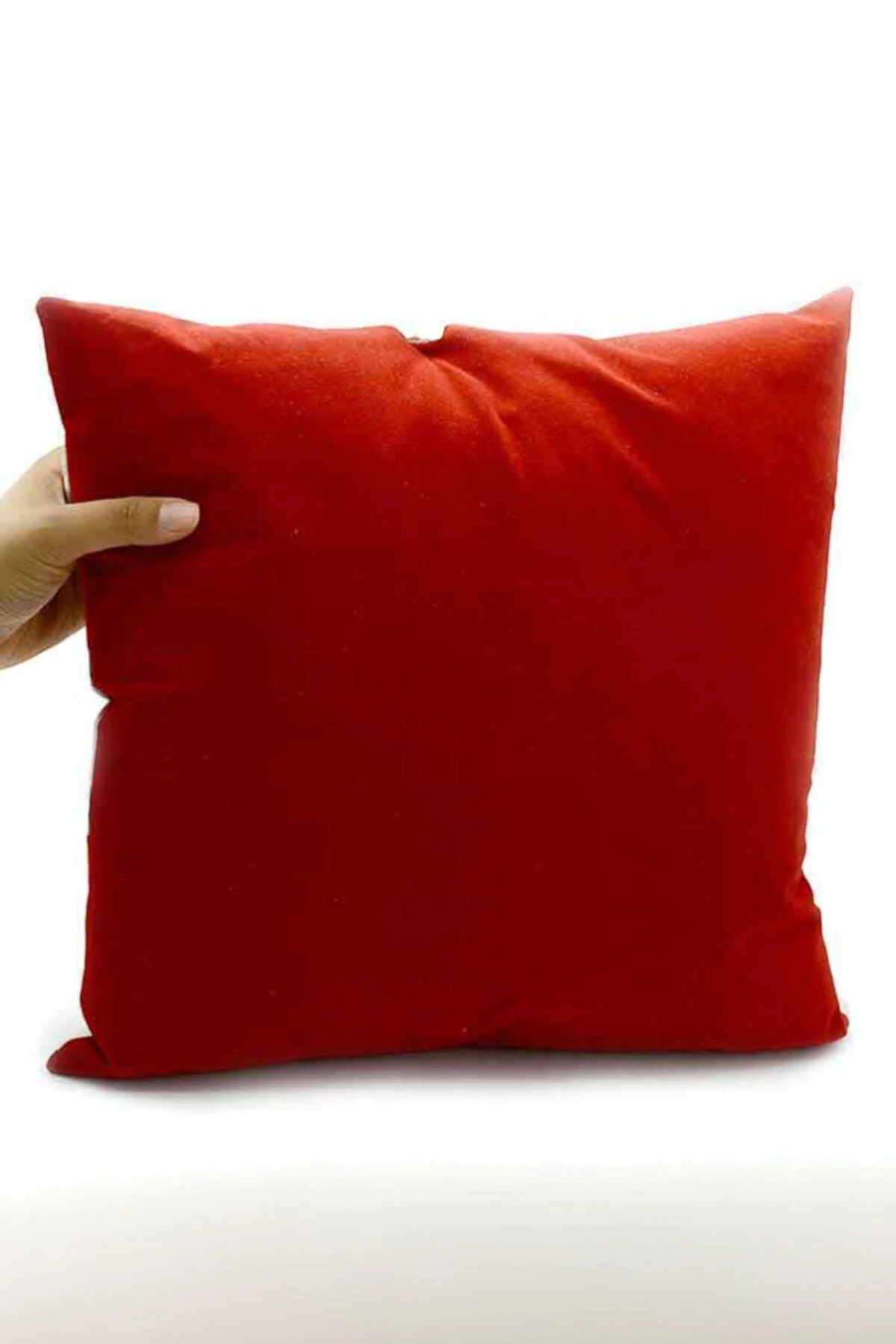 Kişiye Özel Tasarlanabilir Kırmızı Kare Yastık 40x40cm (,Hediye,Paketi Yapılır,Not Yazılır)