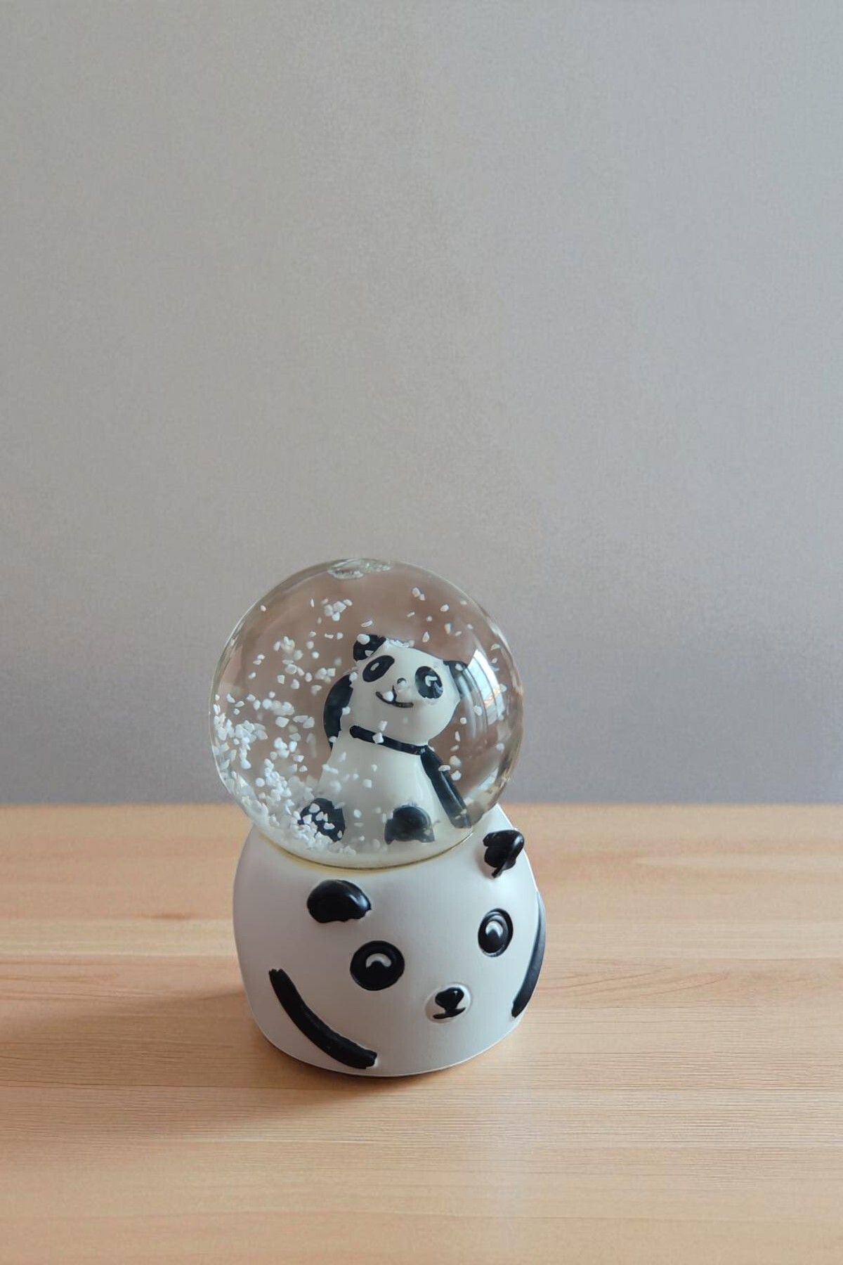 Mini Işıklı Panda Kar Küresi (Premium,Hediye Kutusunda, Not Yazılabilir)